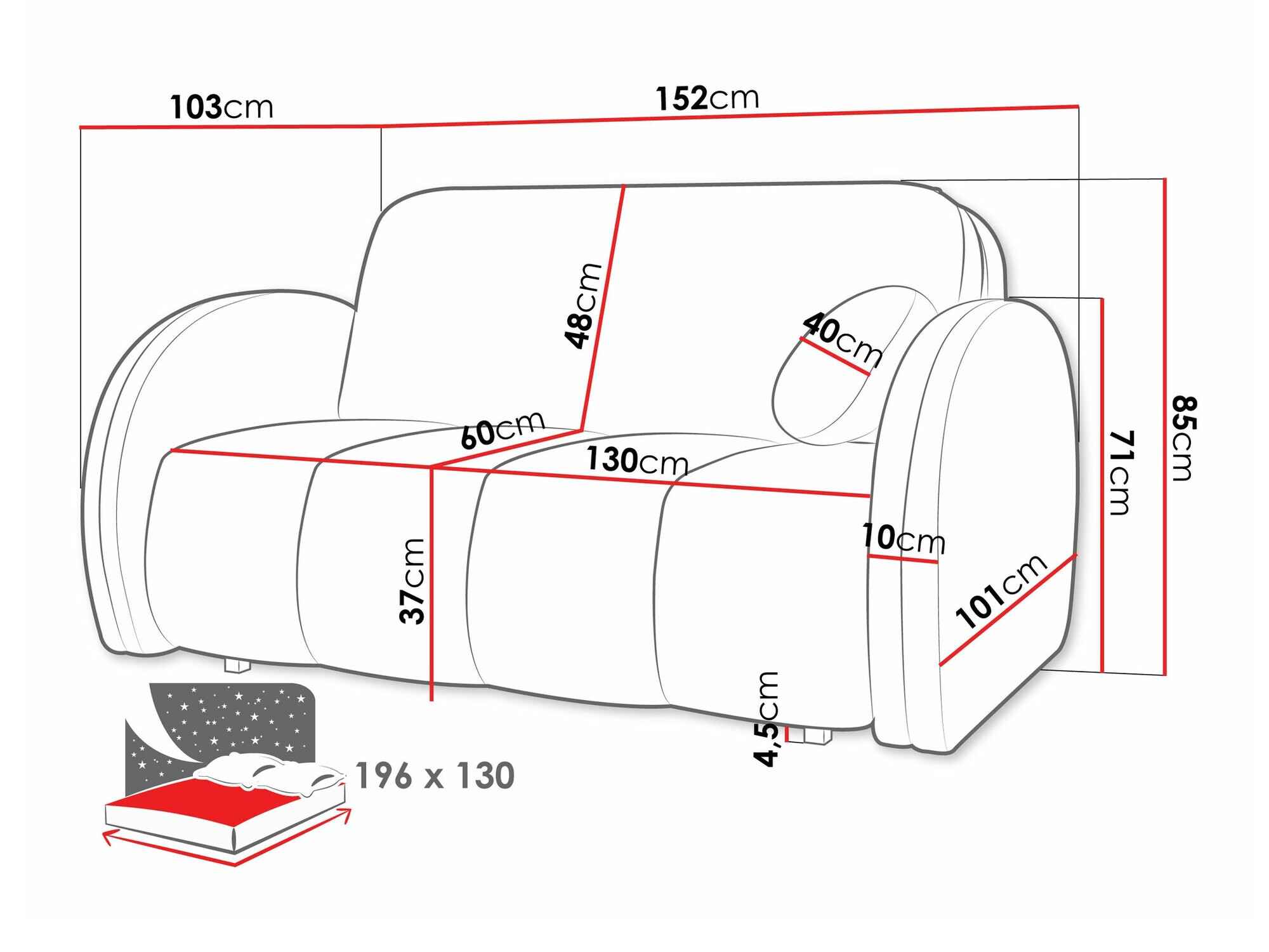 Sofa lova Citral III (Velo 623)