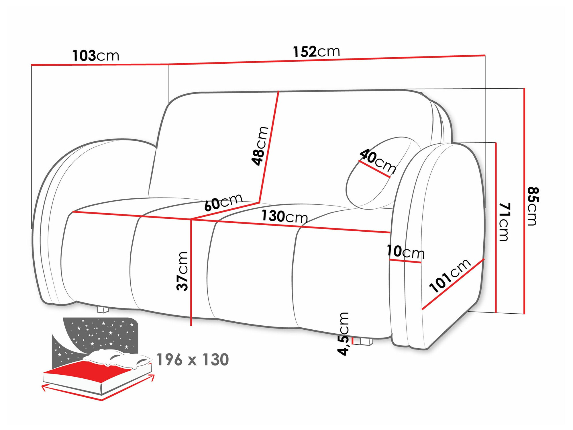 Sofa lova Citral III (Velo 627)