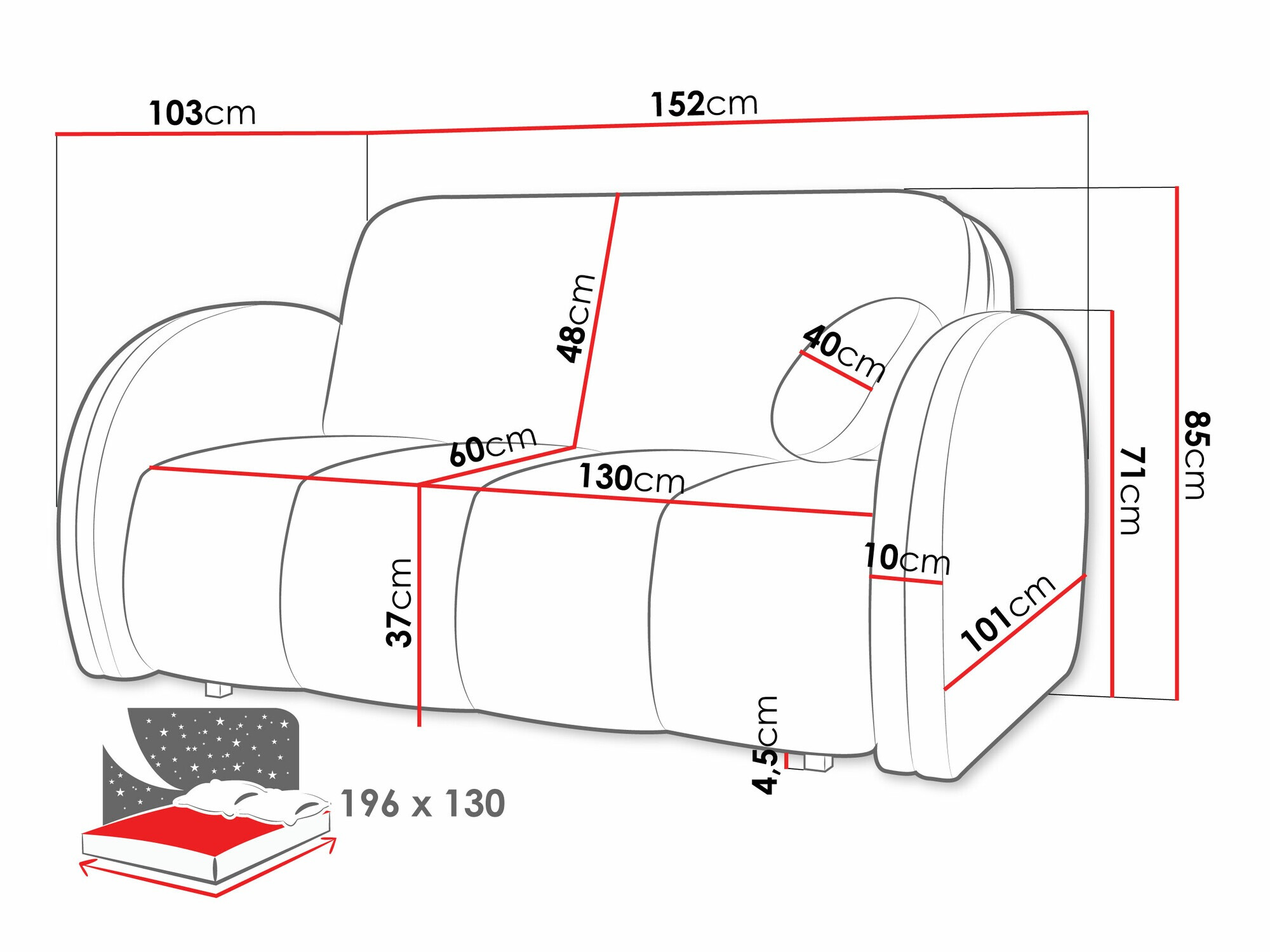 Sofa lova Citral III (Velo 633)
