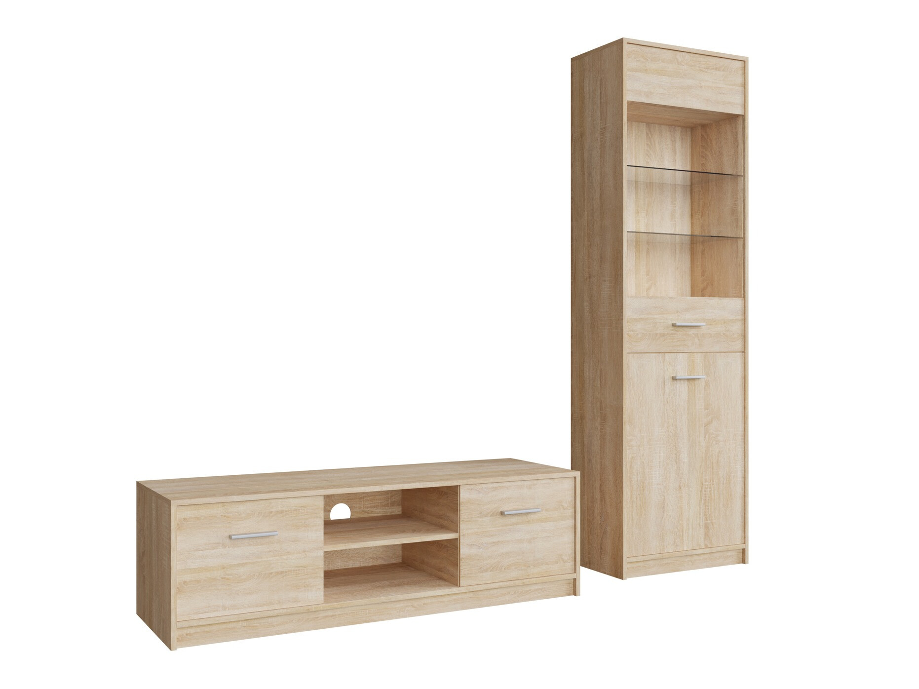 Svetainės komplektas Novsore 161 (Sonomos ąžuolas)