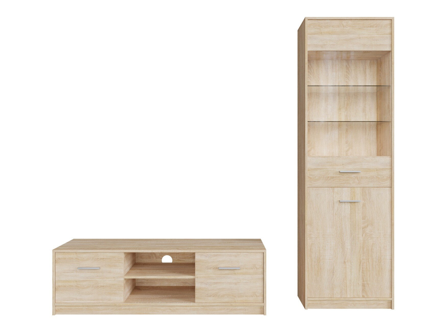 Svetainės komplektas Novsore 161 (Sonomos ąžuolas)