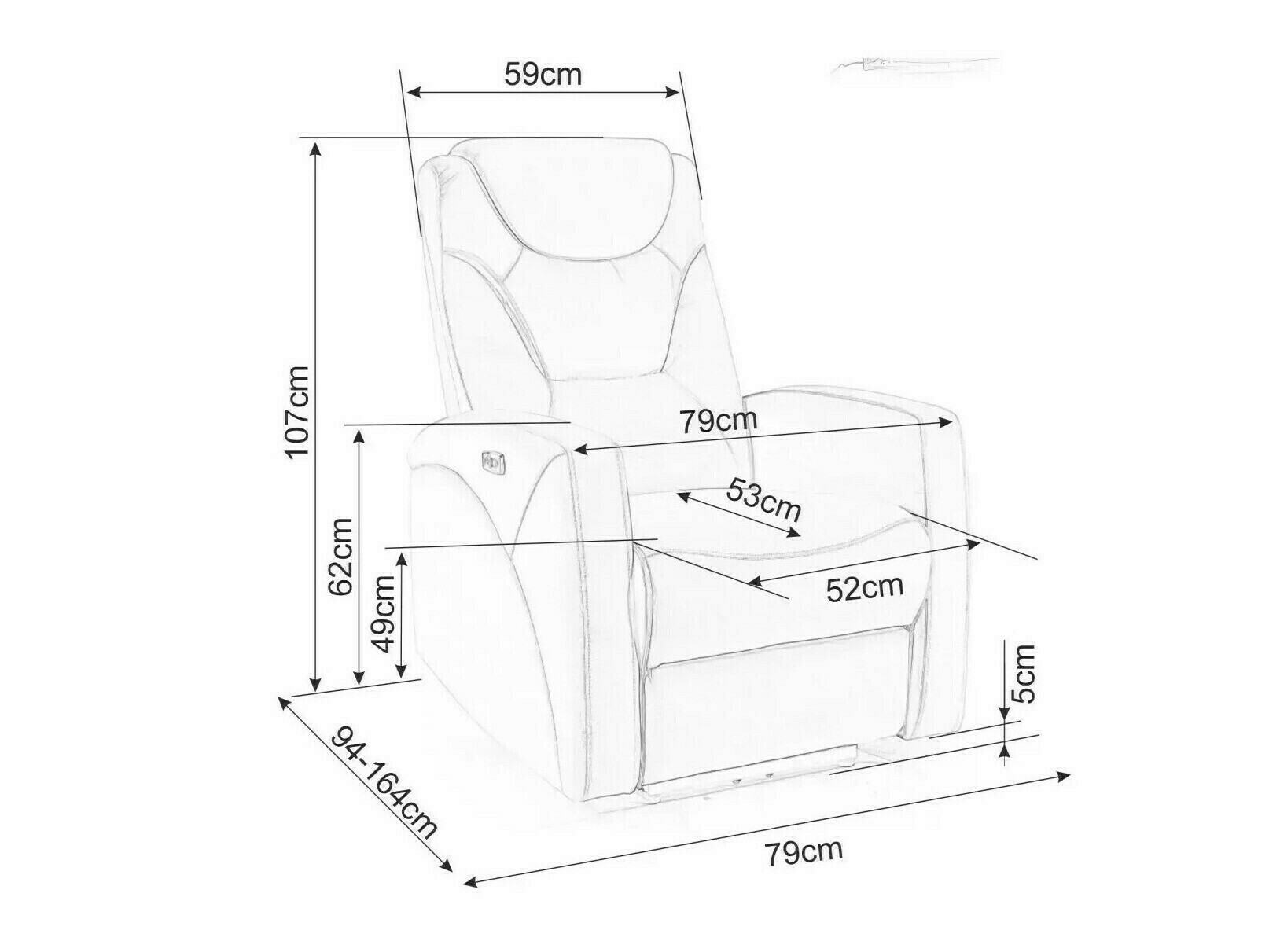 Fotelis reglaineris Detroit 167 (Ruda)