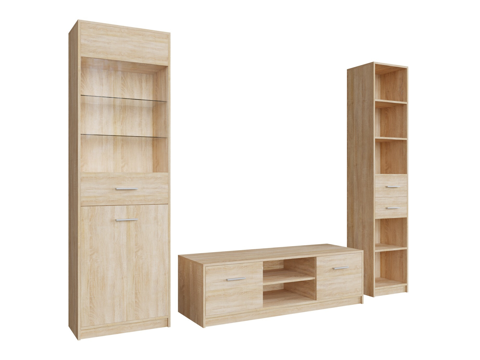 Svetainės komplektas Novsore 163 (Sonomos ąžuolas)