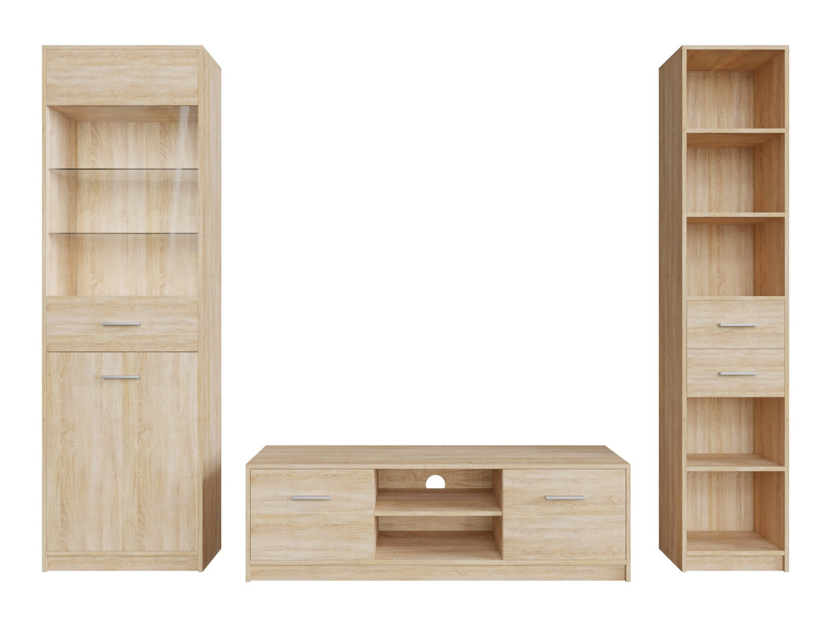 Svetainės komplektas Novsore 163 (Sonomos ąžuolas)