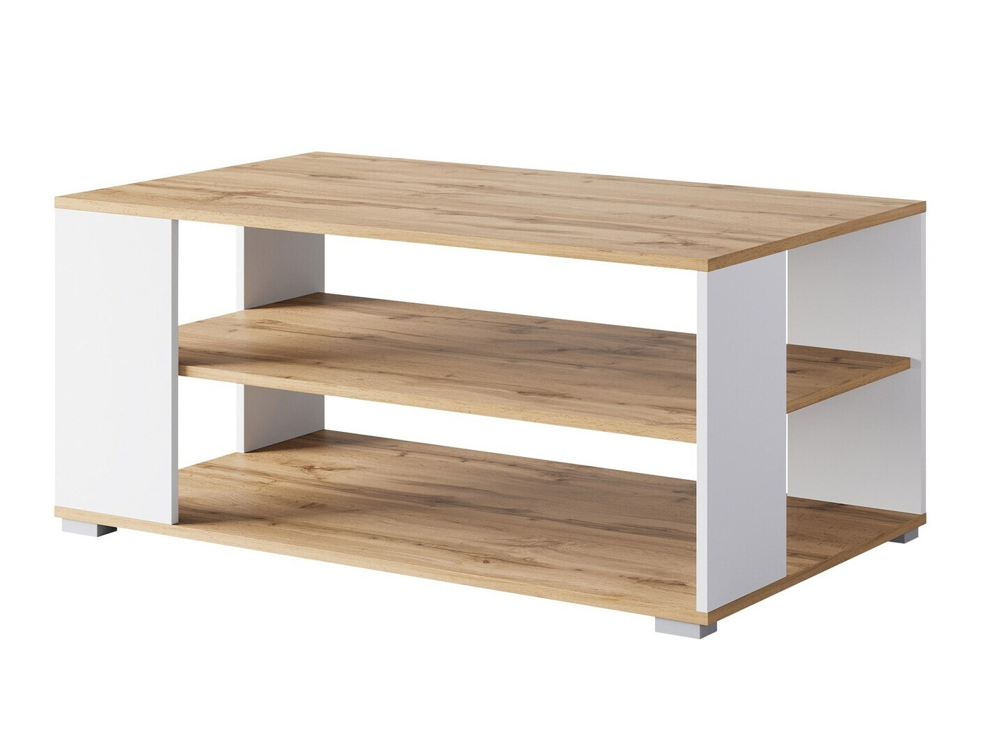 Žurnalinis staliukas Sarasota 187 (Votan ąžuolas + Balta)