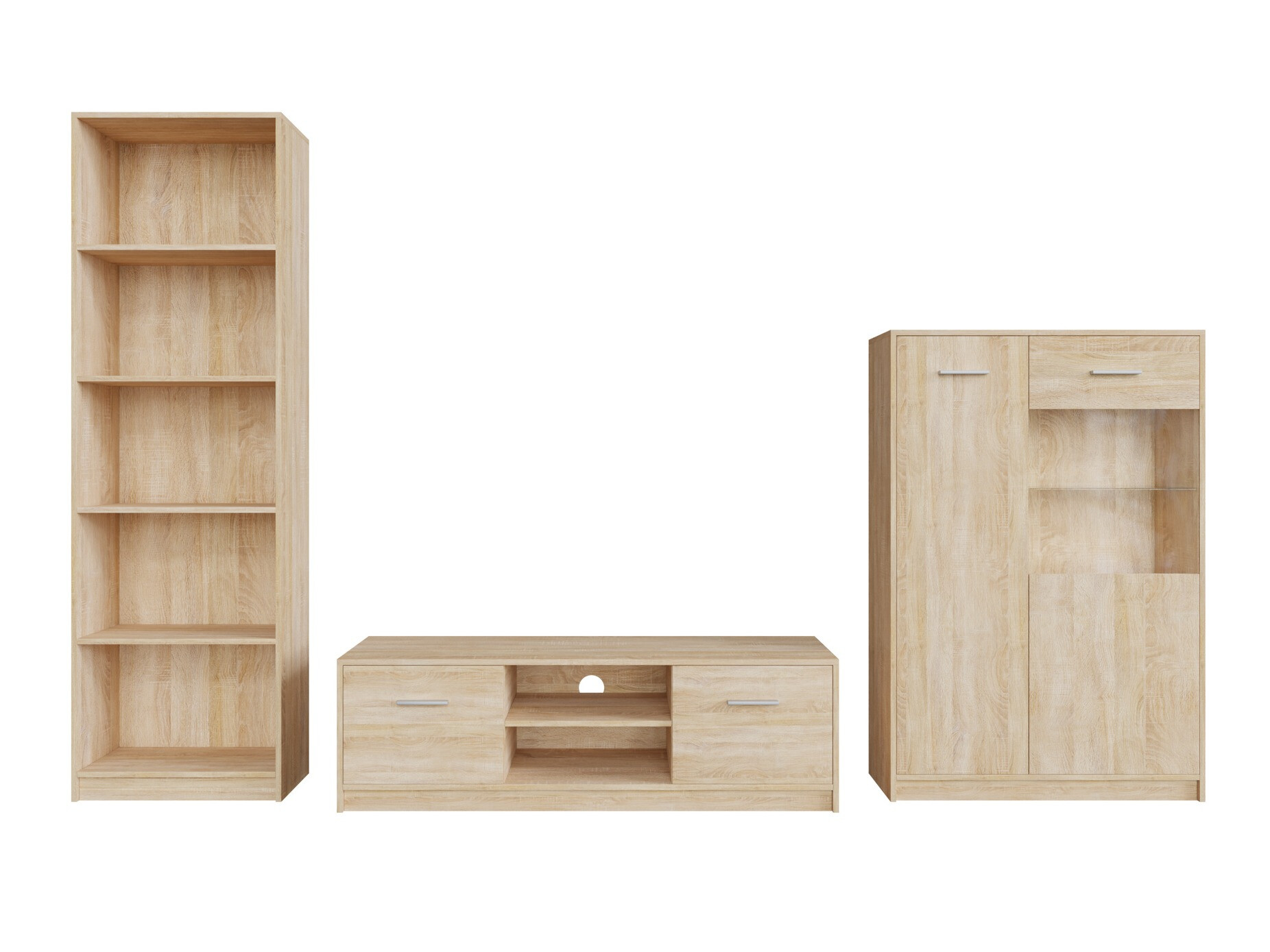 Svetainės komplektas Novsore 164 (Sonomos ąžuolas)