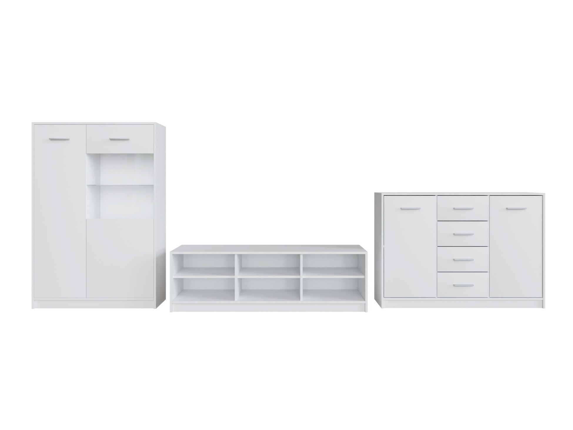 Svetainės komplektas Novsore 165 (Balta)