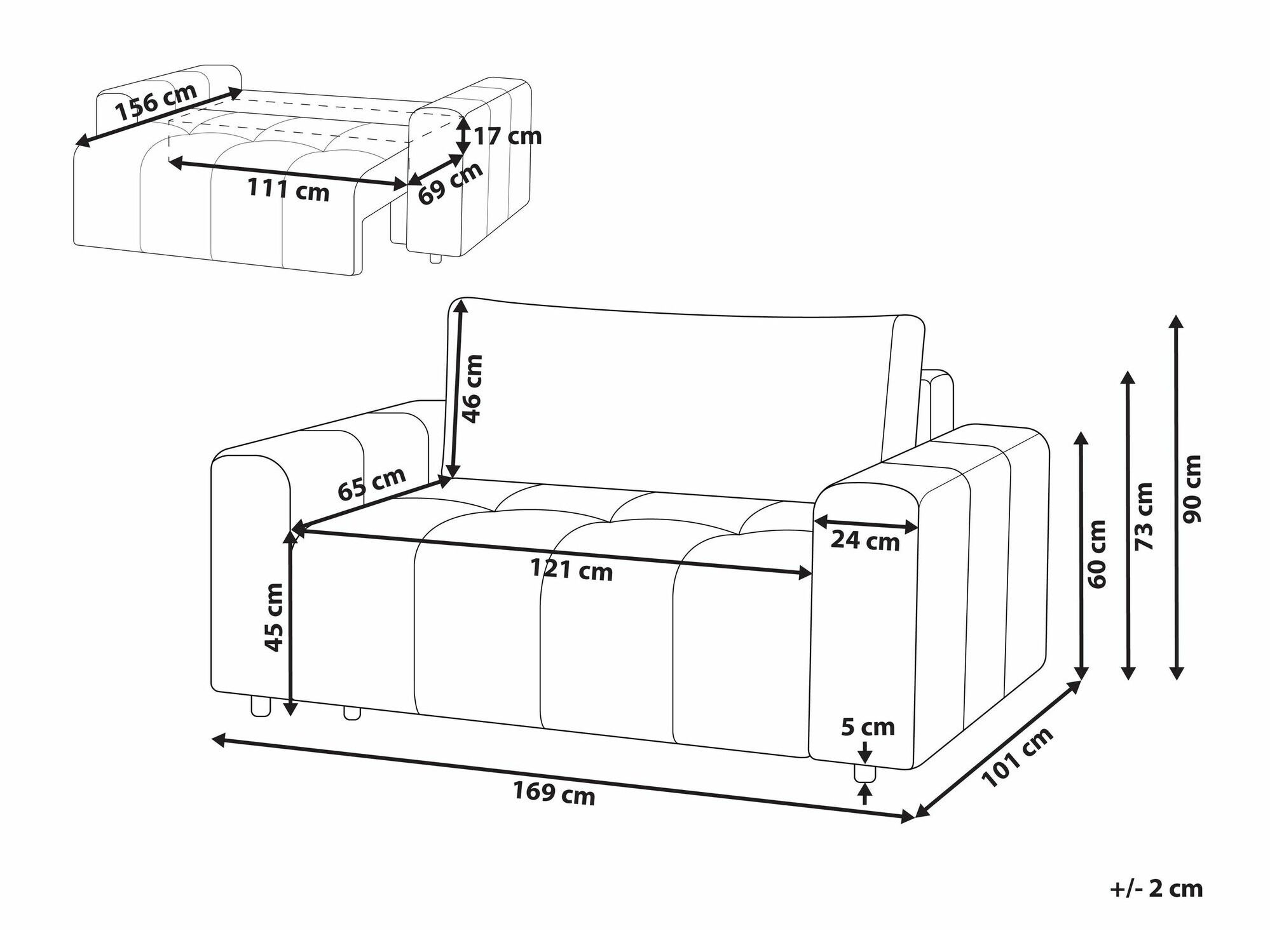 Sofa lova Mirtivi 101 (Ruda)