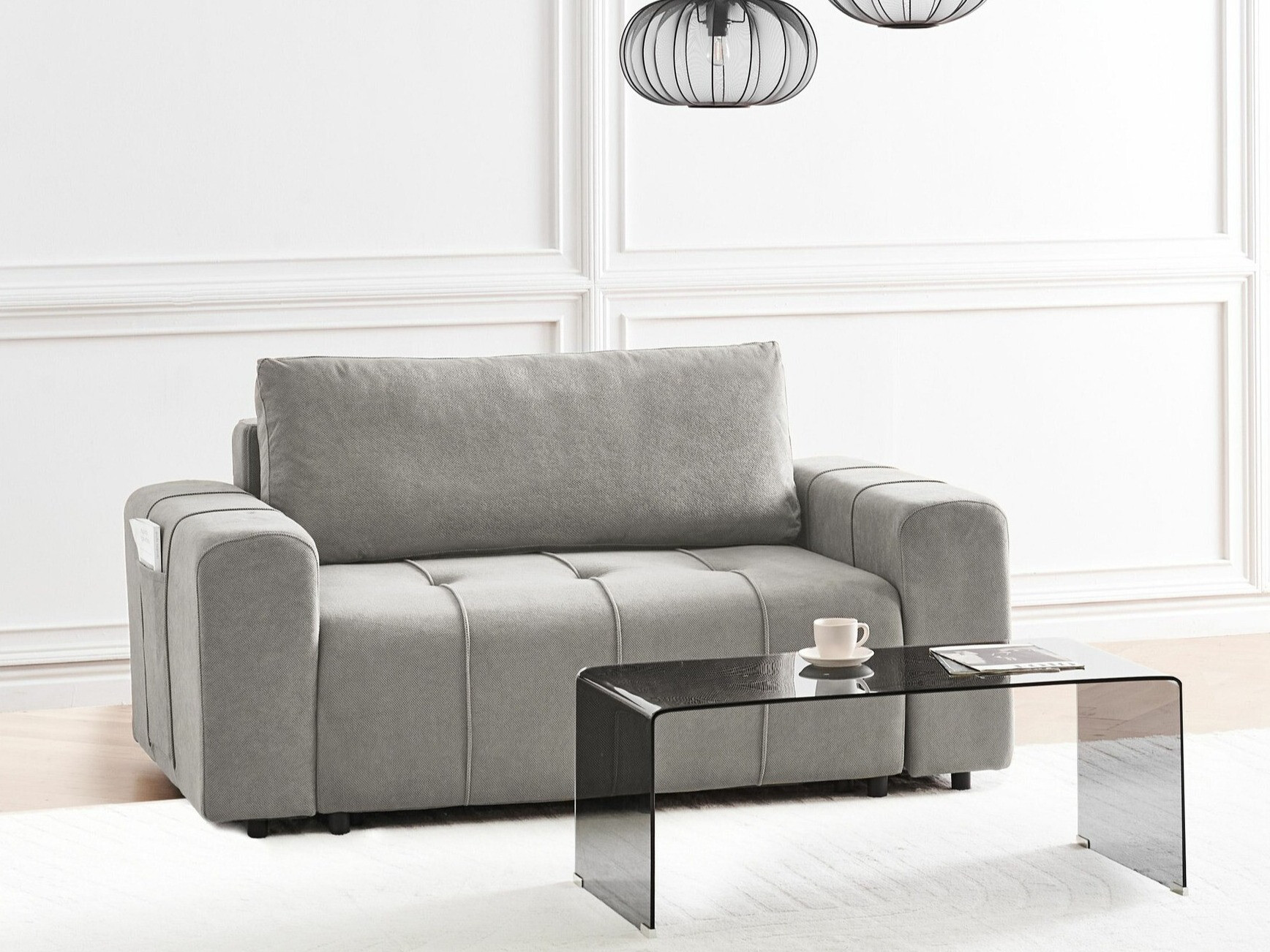 Sofa lova Mirtivi 101 (Šviesi pilka)