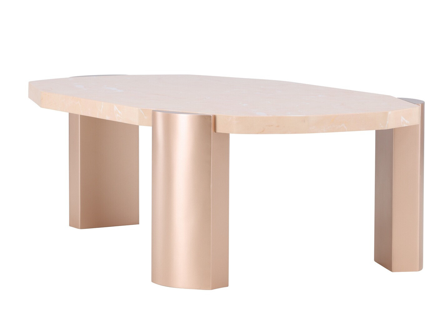 Žurnalinis staliukas Dallas 4792 (Smėlinė + Rudas marmuras)