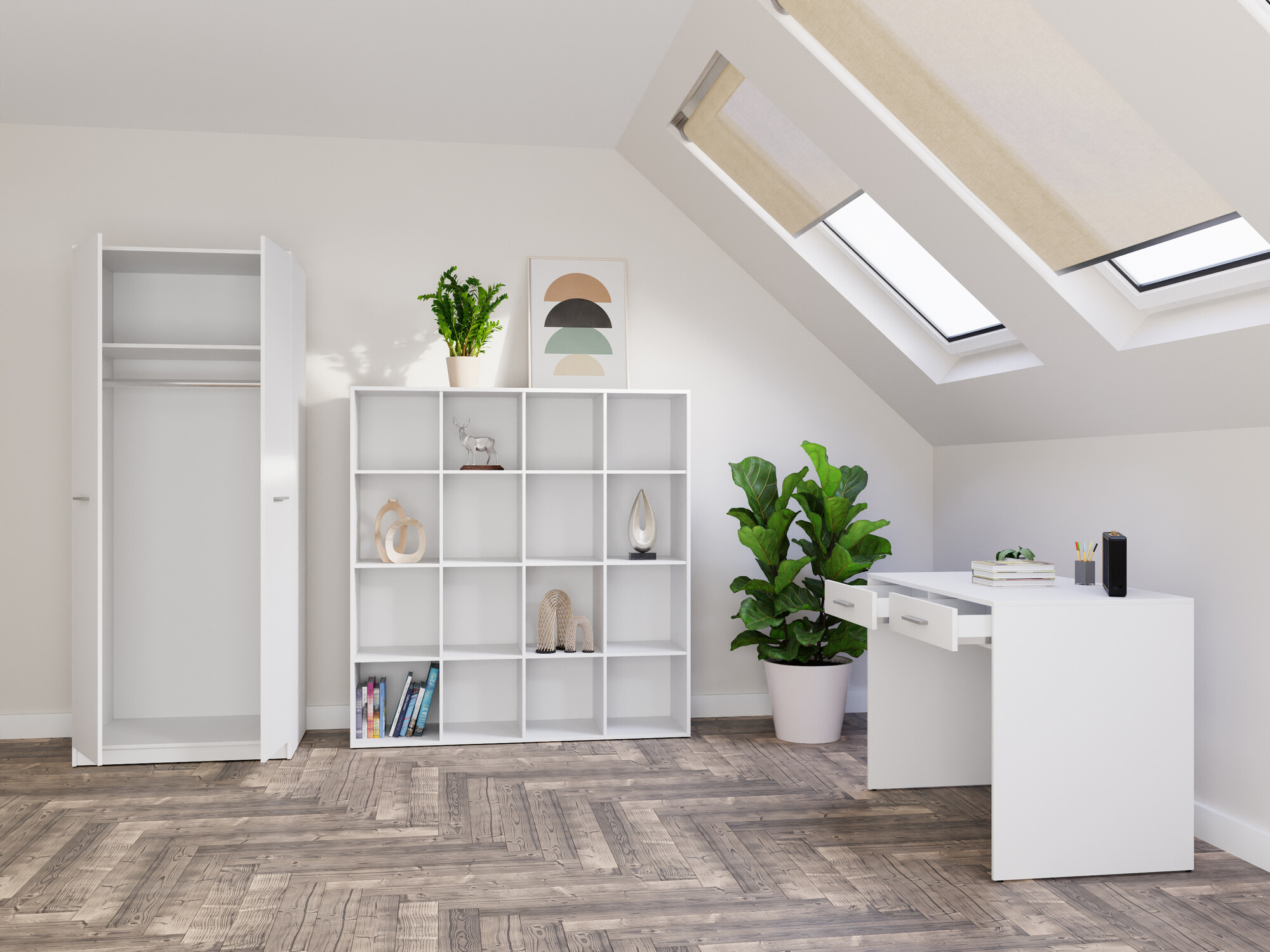 Biuro komplektas Novsore 166 (Balta)