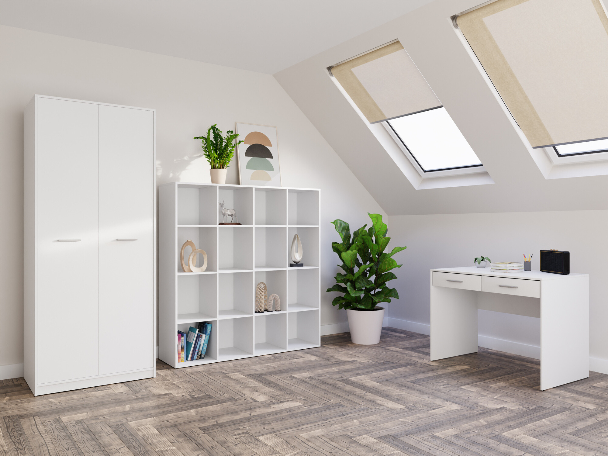 Namų biuro komplektas Novsore 166 (Balta)