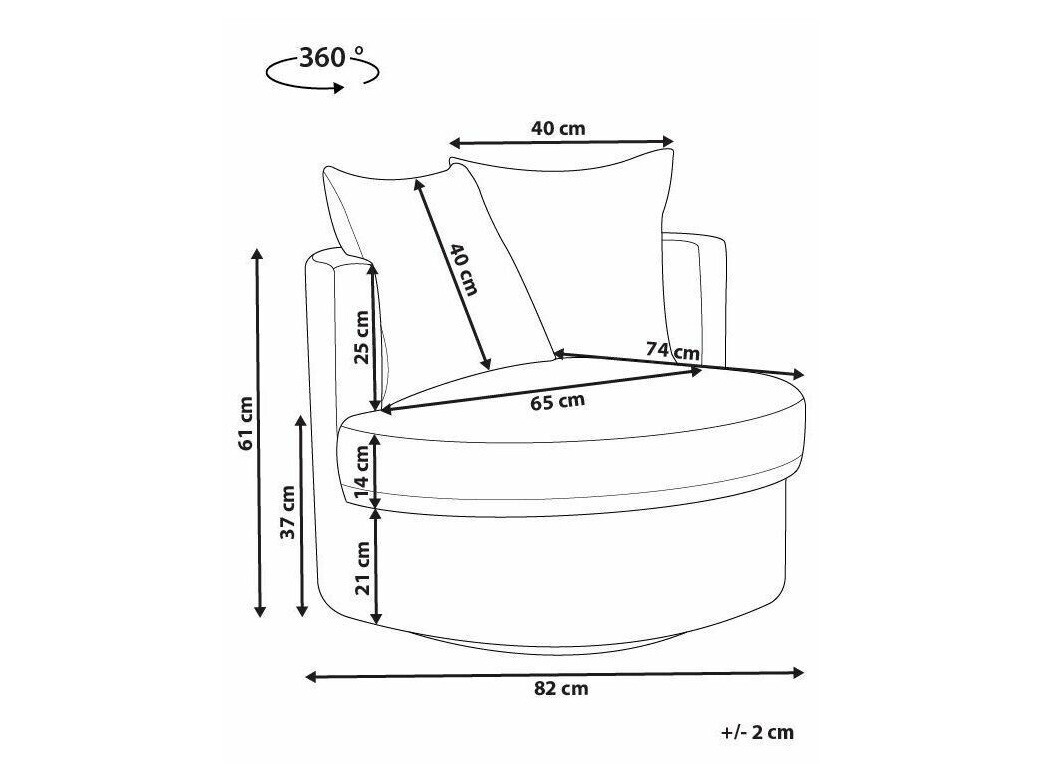Fotelis Berwyn 1420 (Šviesi ruda)