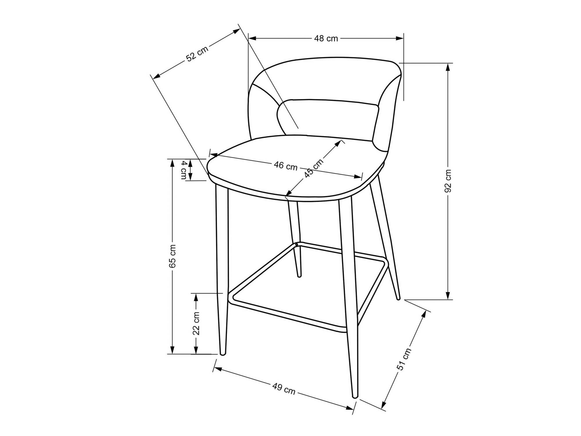 Pusbario kėdė Houston 1932 (Smėlinė)