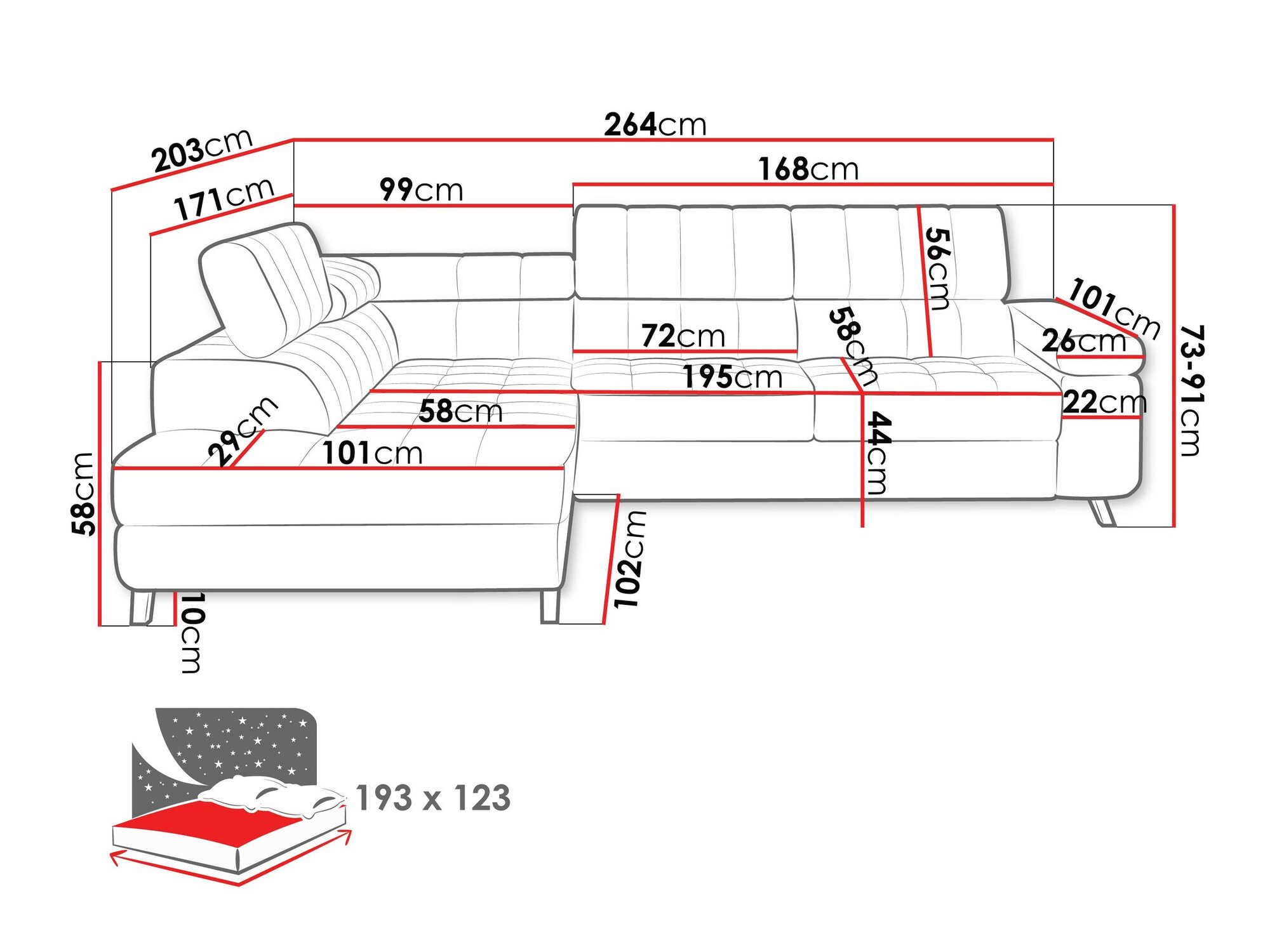 Minkštas kampas Comfivo 207 (Matana 17)