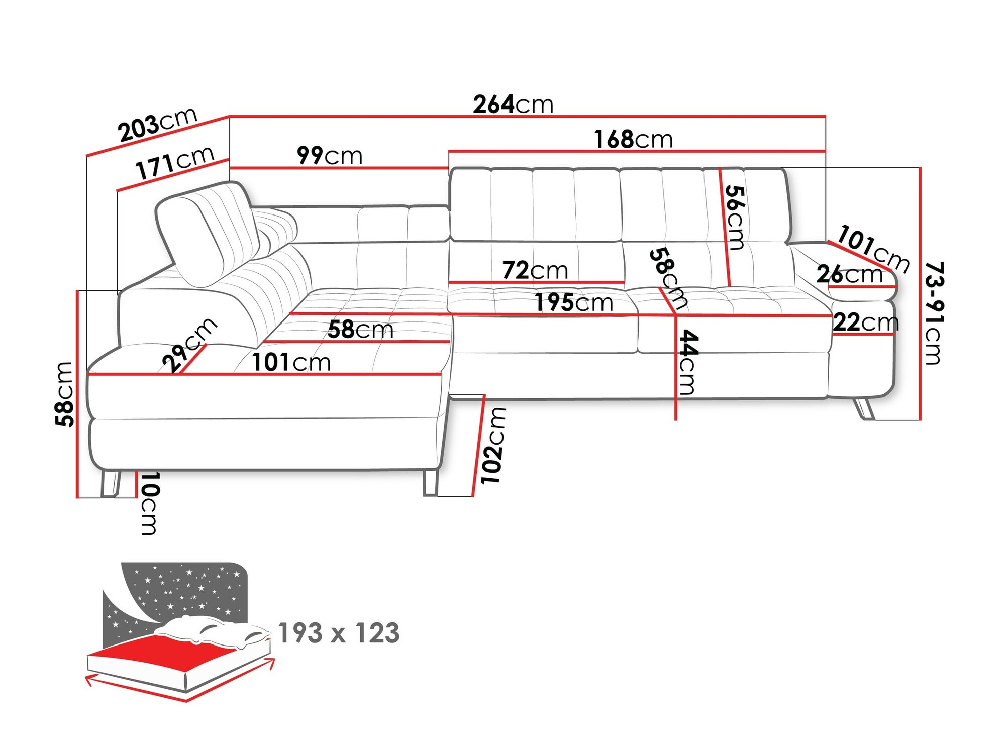 Minkštas kampas Comfivo 207 (Velo 625)