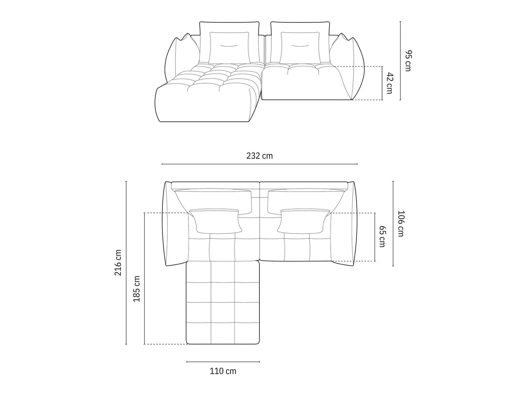 Modulinis minkštas kampas Benorli 102 (City 83)