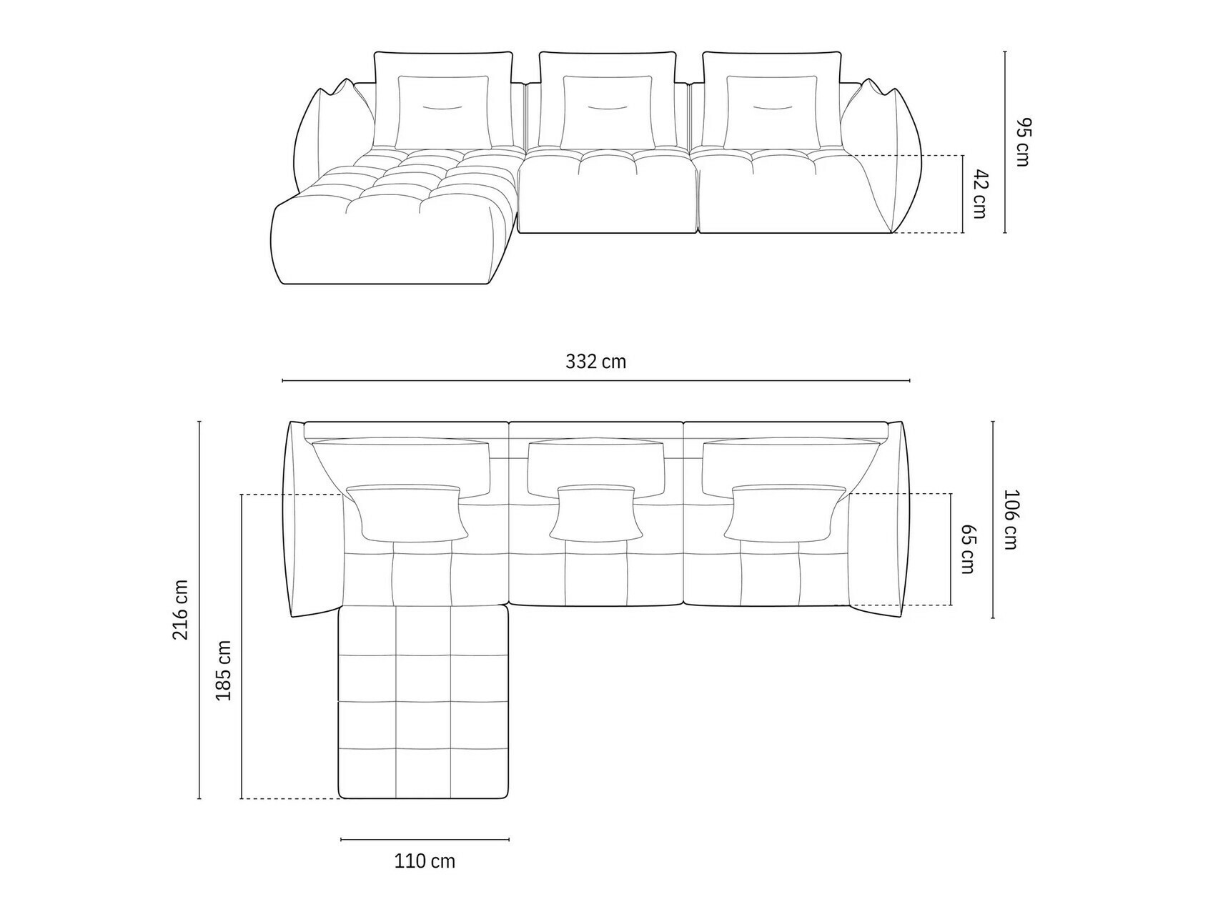 Modulinis minkštas kampas Benorli 103 (Casino Forest)