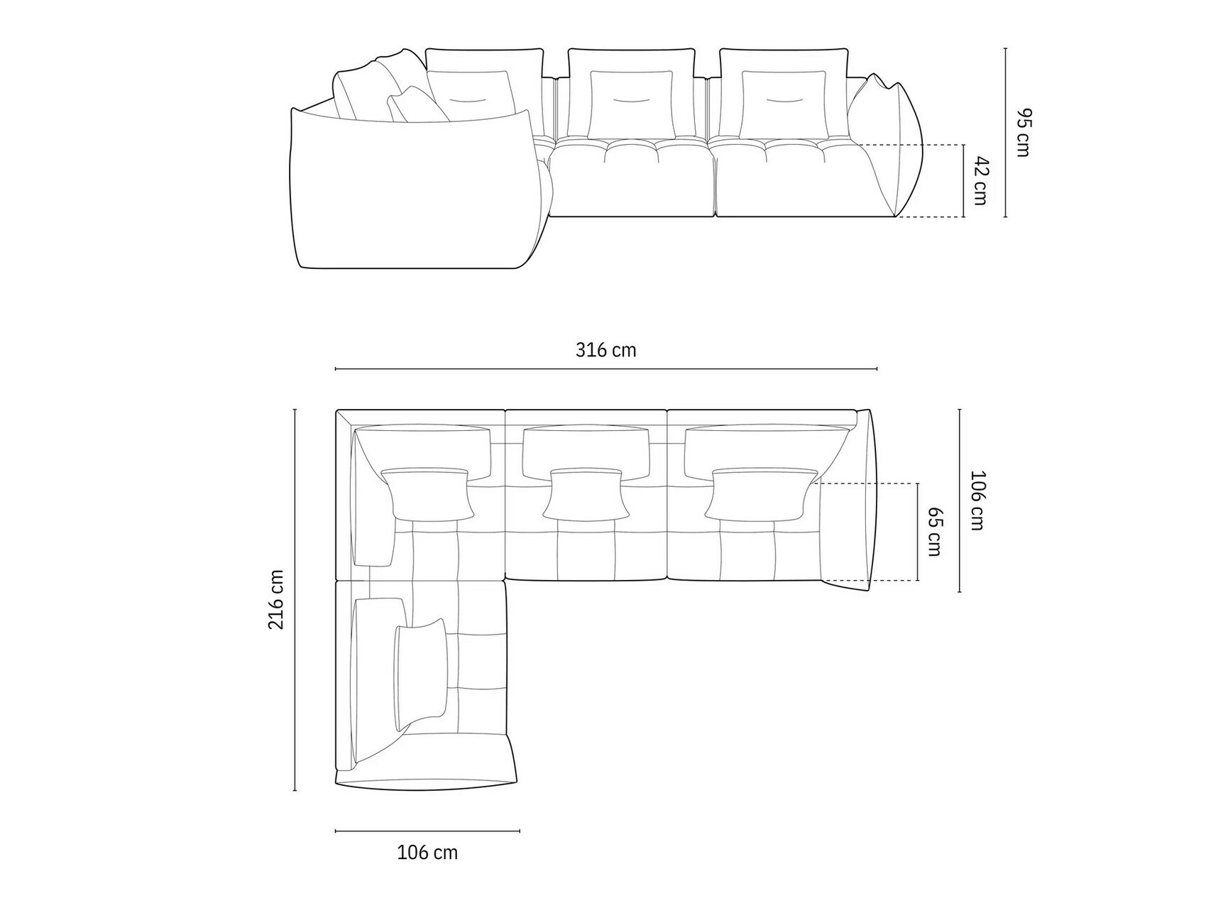 Minkštas kampas Benorli 105 (City 36)