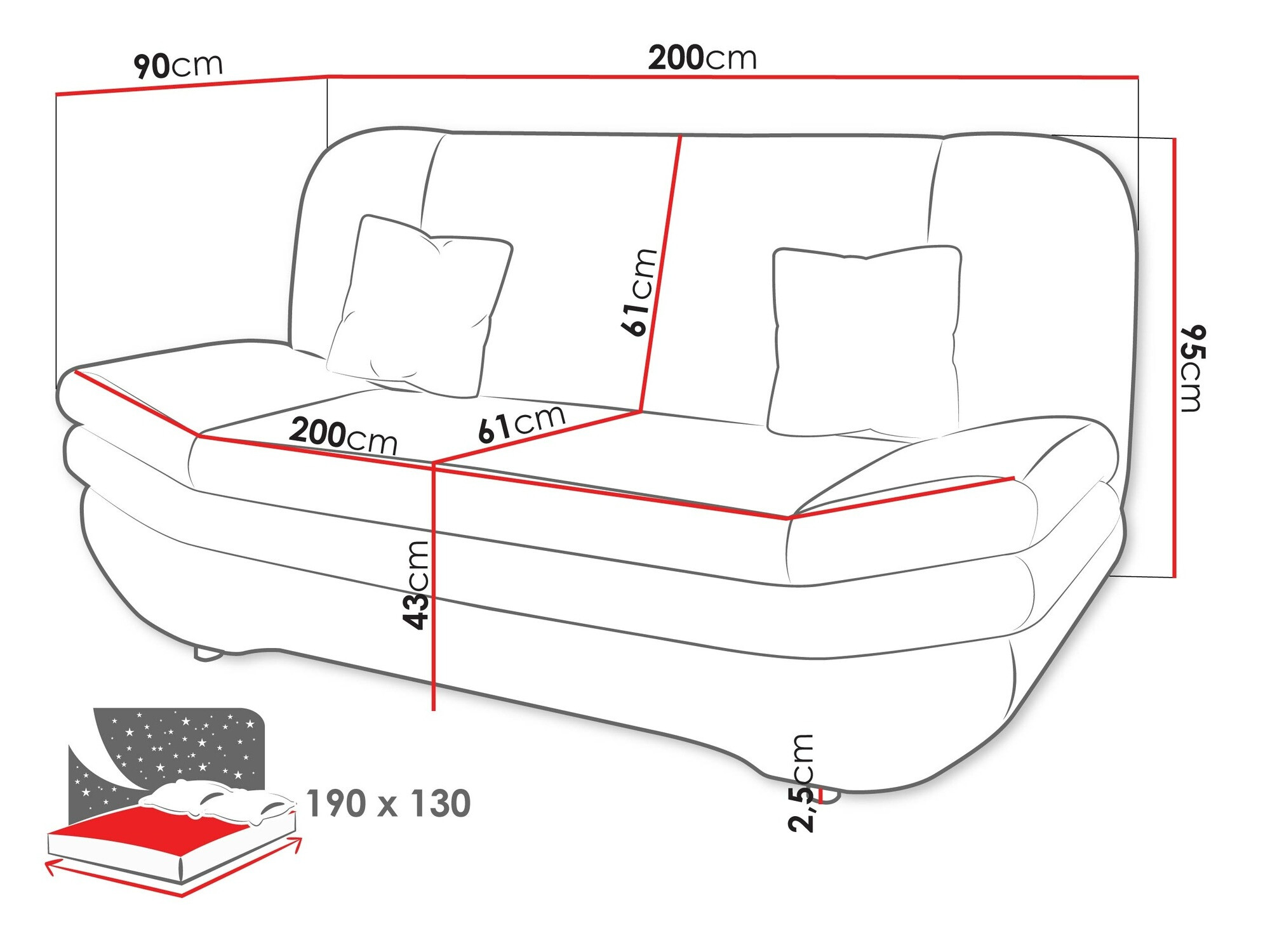 Sofa lova Comfivo Silva I (Fragola 35 + Fragola 15)