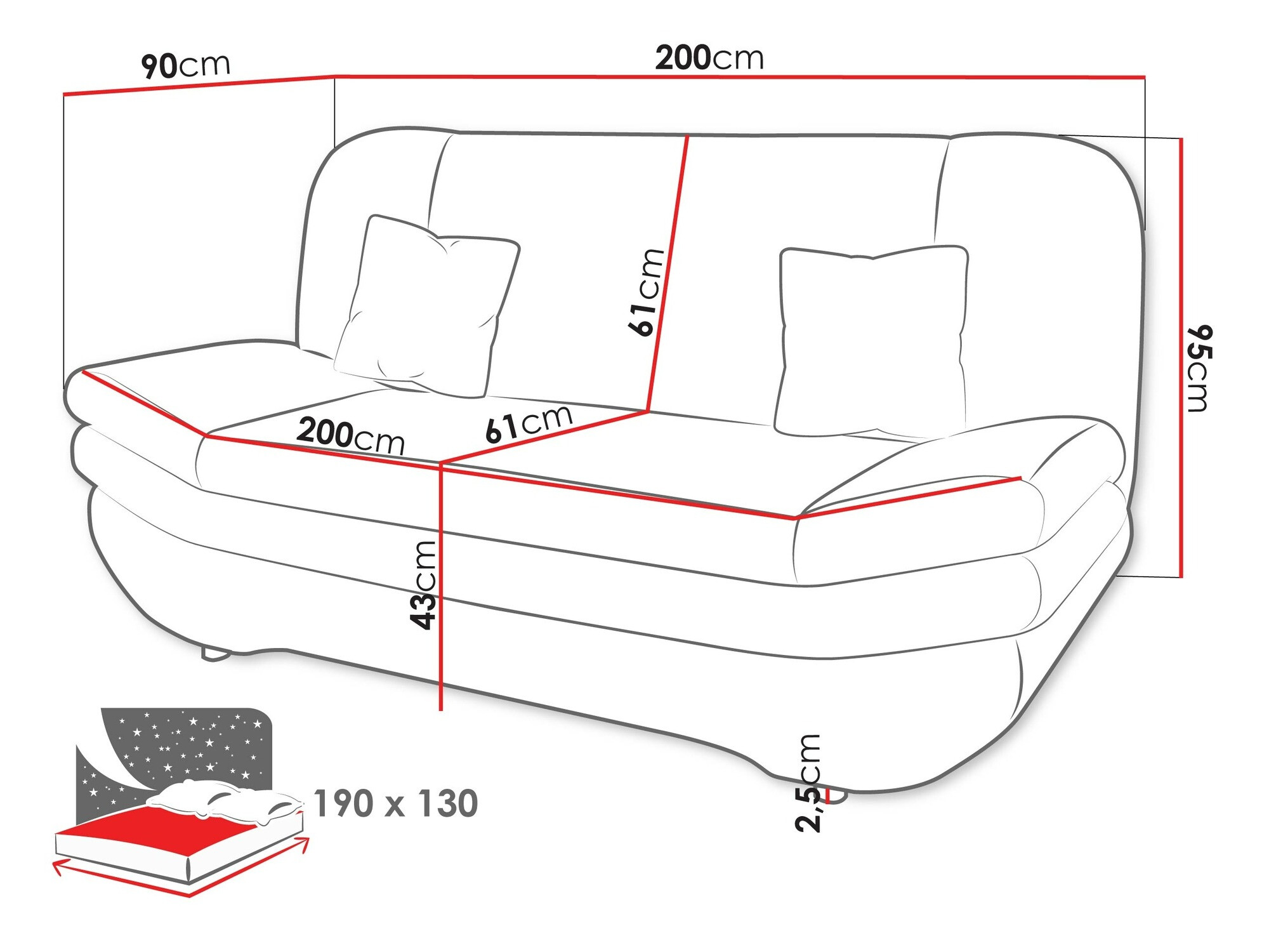 Sofa lova Comfivo Silva I (Tracy 211.01)
