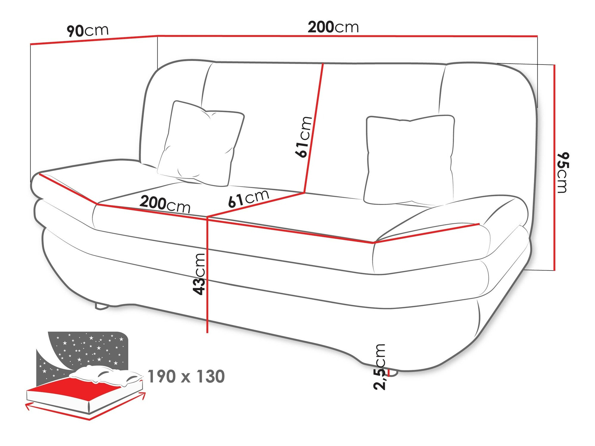 Sofa lova Comfivo Silva I (Tracy 211.17)