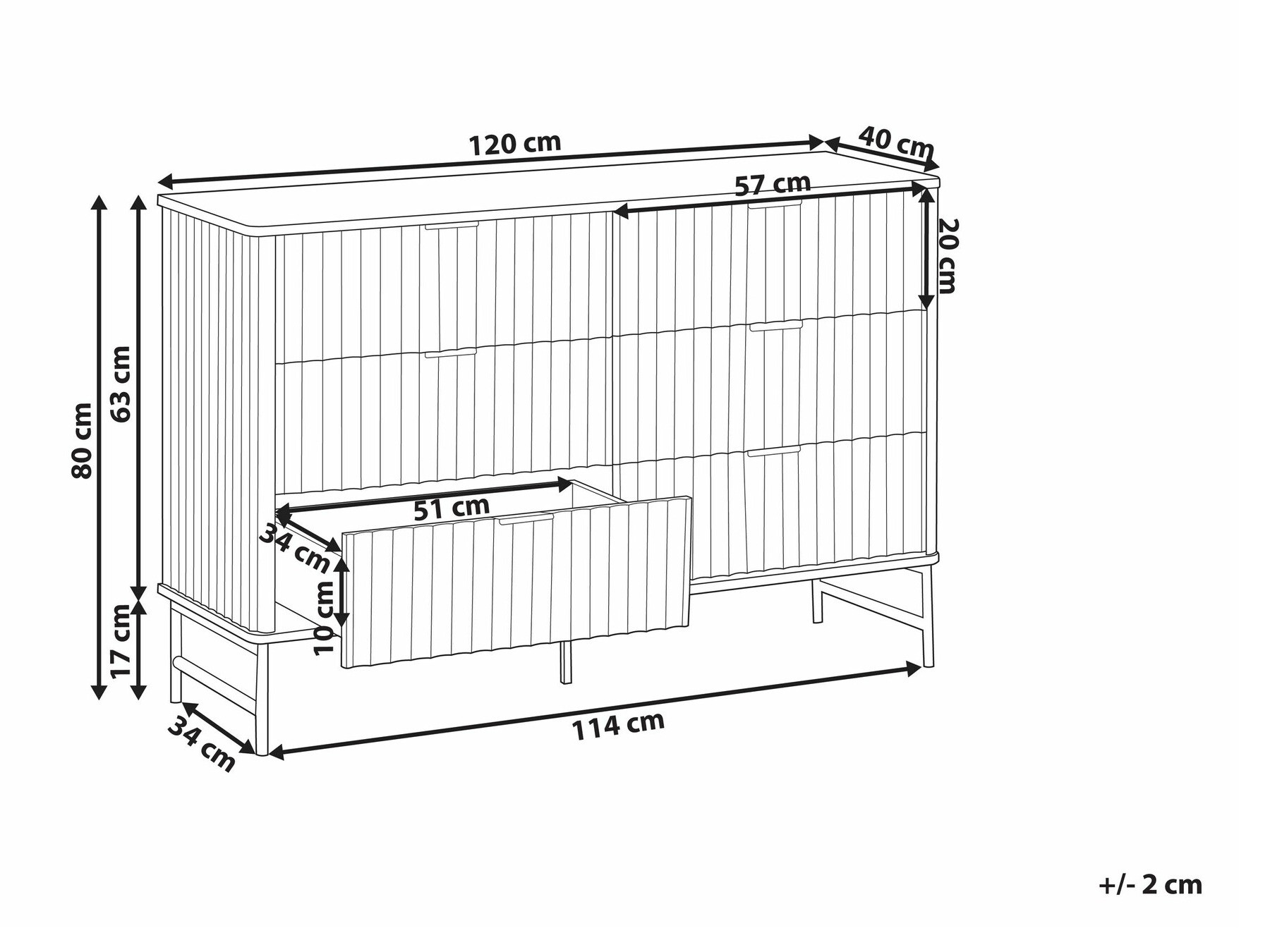 Komoda Berwyn 2576 (Juoda)