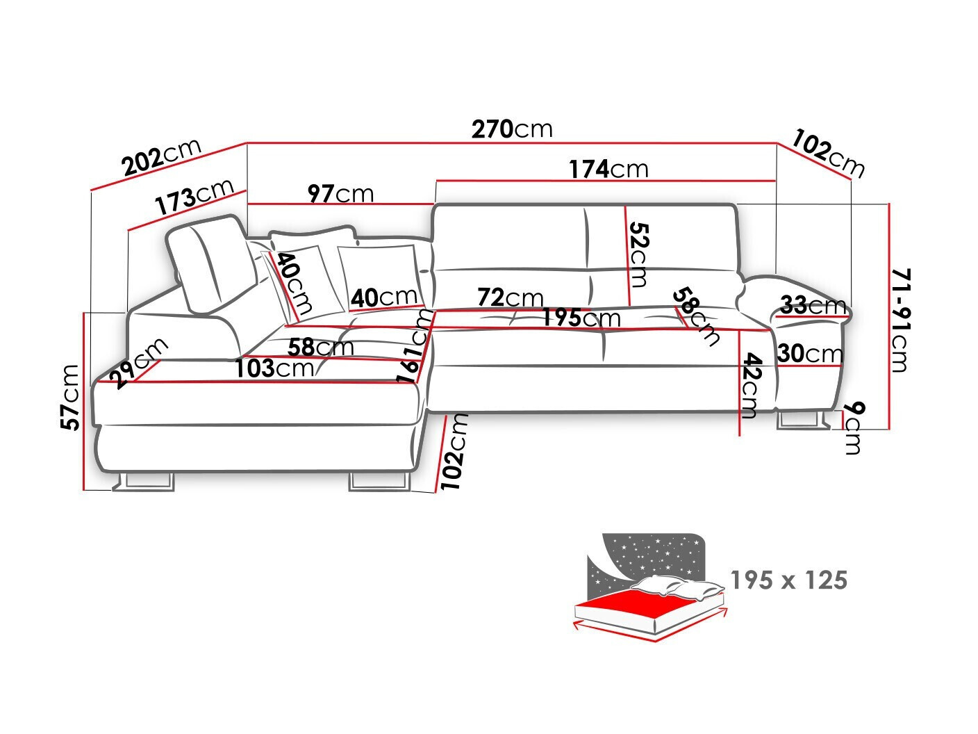 Minkštas kampas Comfivo Ruta II (Kronos 19)