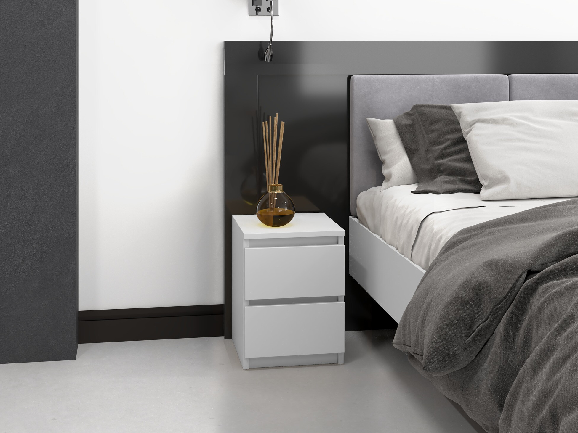 Naktinis staliukas Elbvelu 107 (Balta)