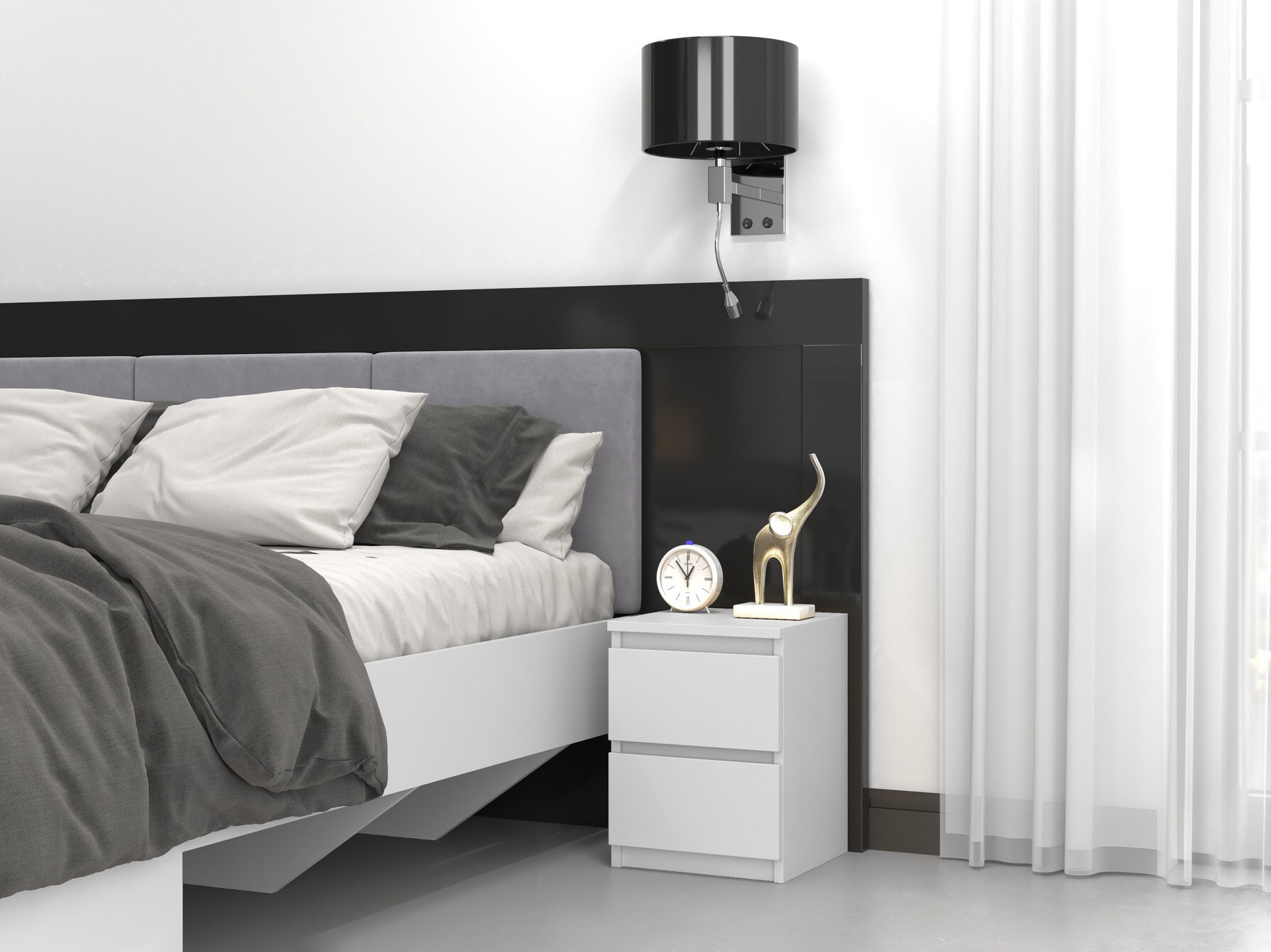 Naktinis staliukas Elbvelu 107 (Balta)