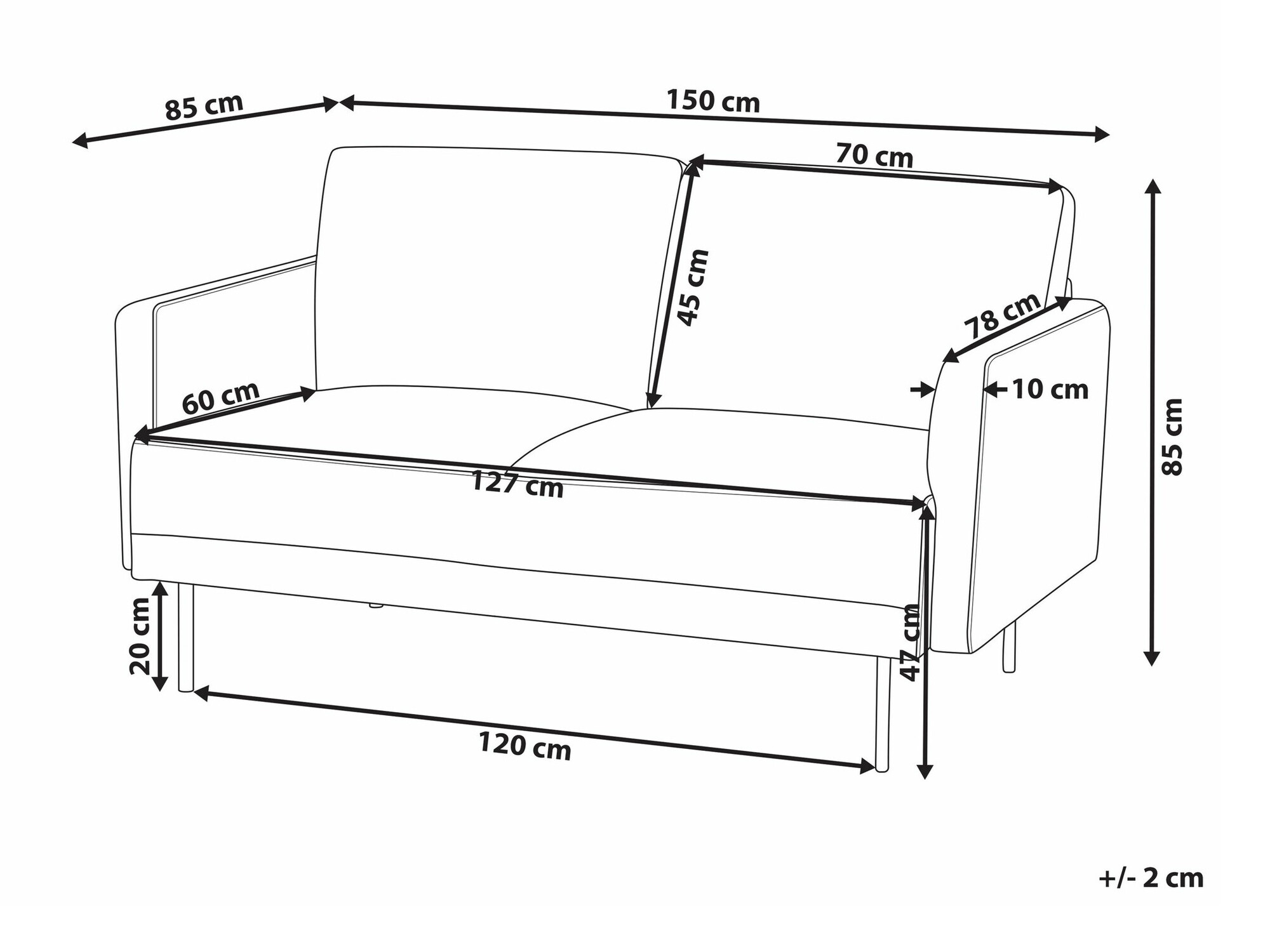Sofa Salmono 103 (Smėlinė)