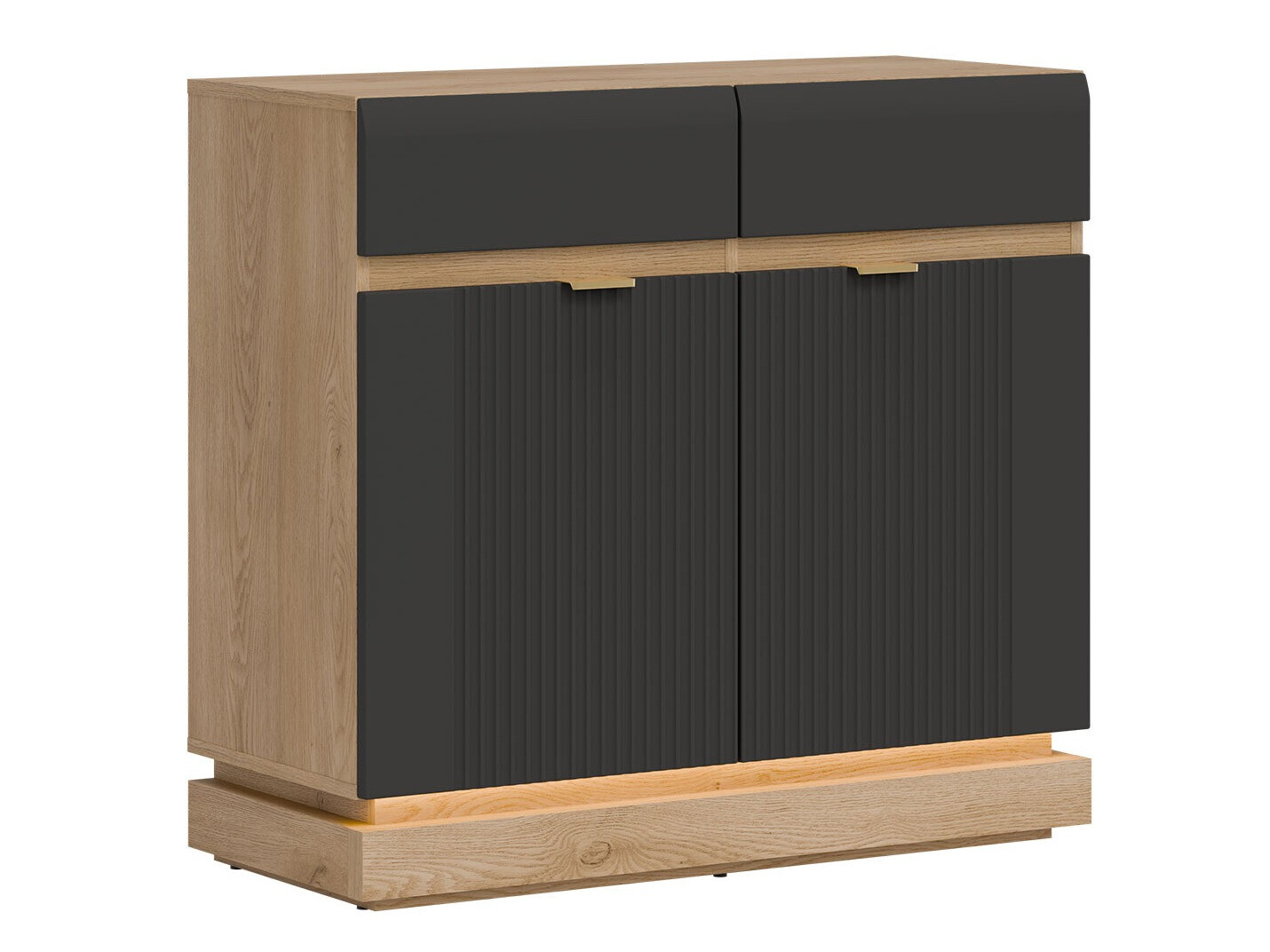 Komoda Teselbu 102 (Antracitas + Ąžuolas)