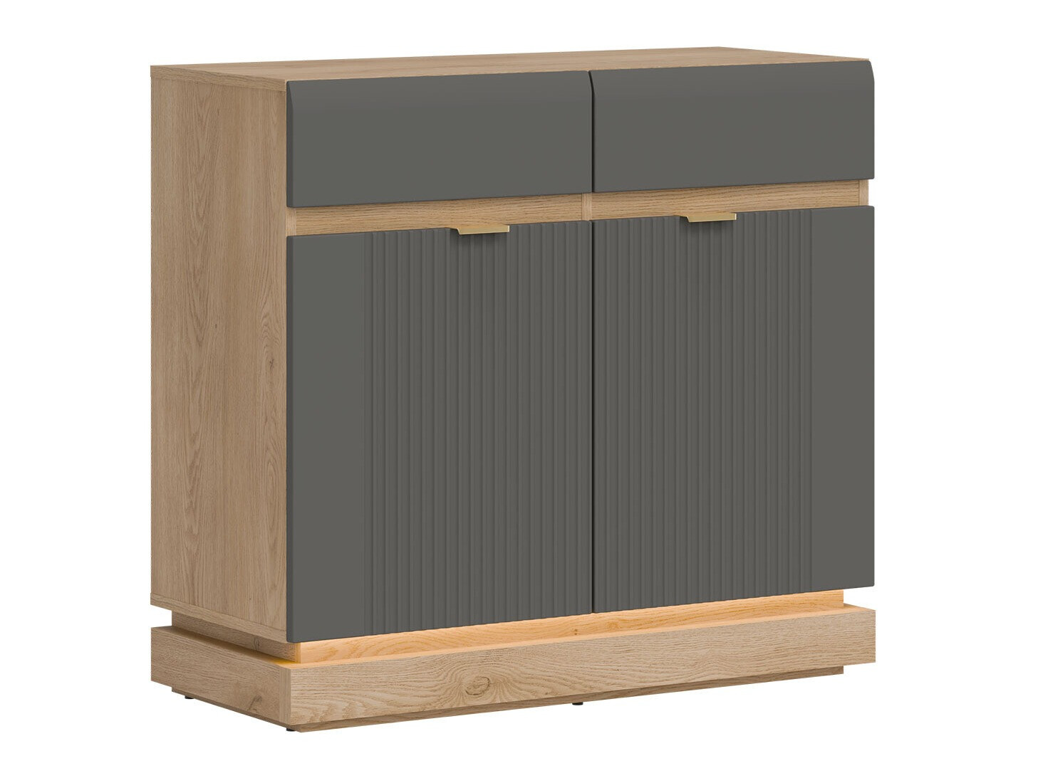 Komoda Teselbu 102 (Pilka + Ąžuolas)