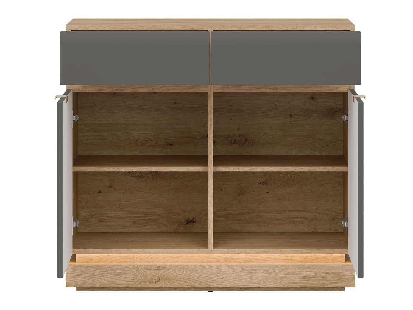 Komoda Teselbu 102 (Pilka + Ąžuolas)