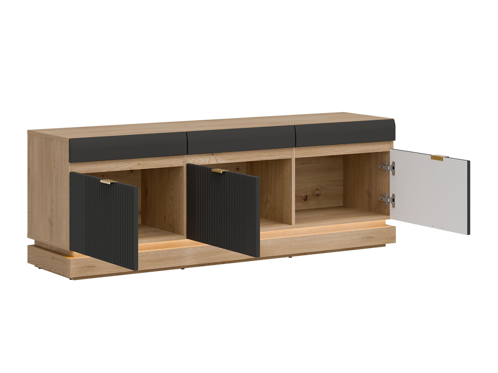 TV staliukas Teselbu 100 (Antracitas + Torro ąžuolas)