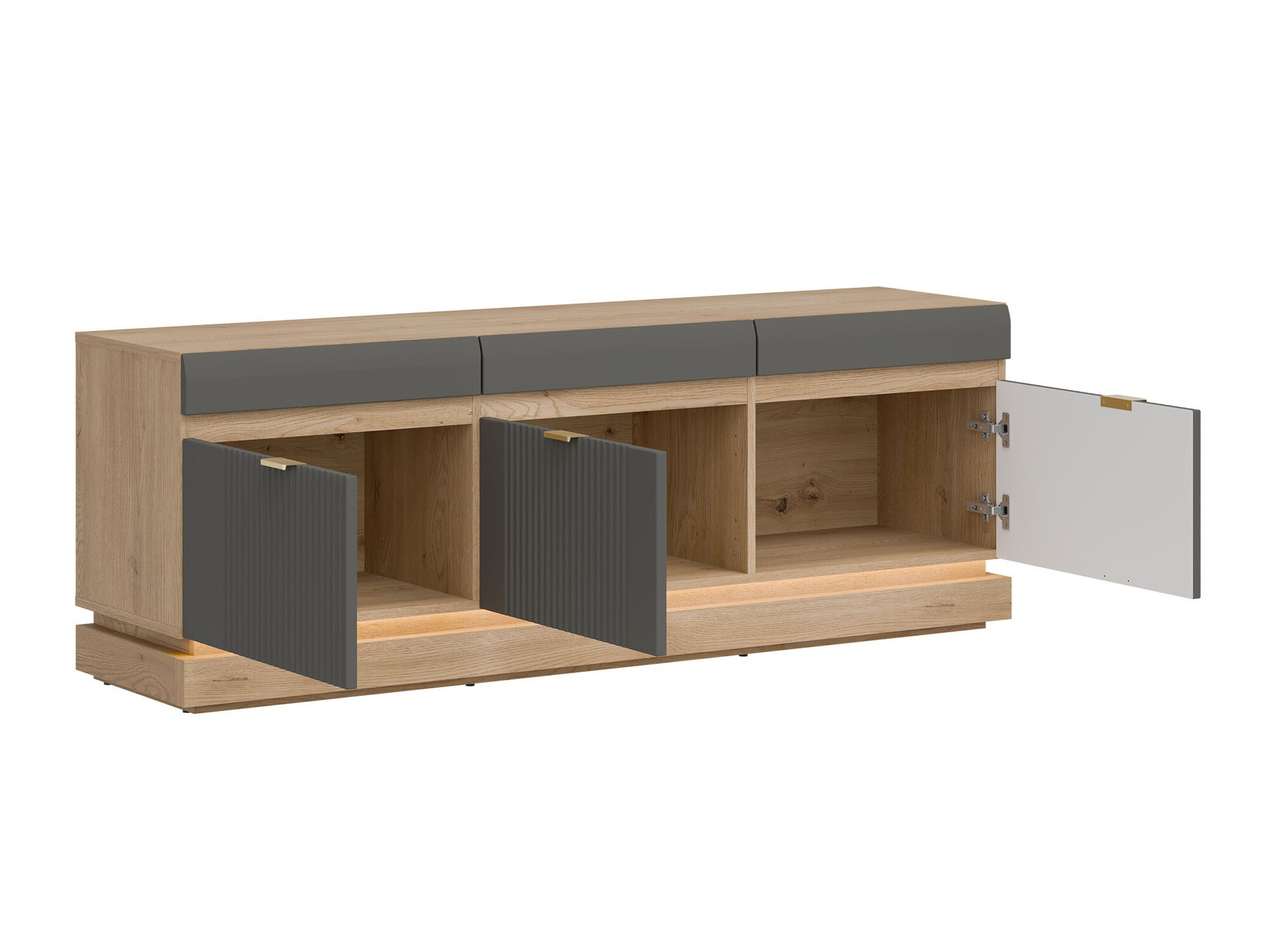 TV staliukas Teselbu 100 (Pilka + Torro ąžuolas)