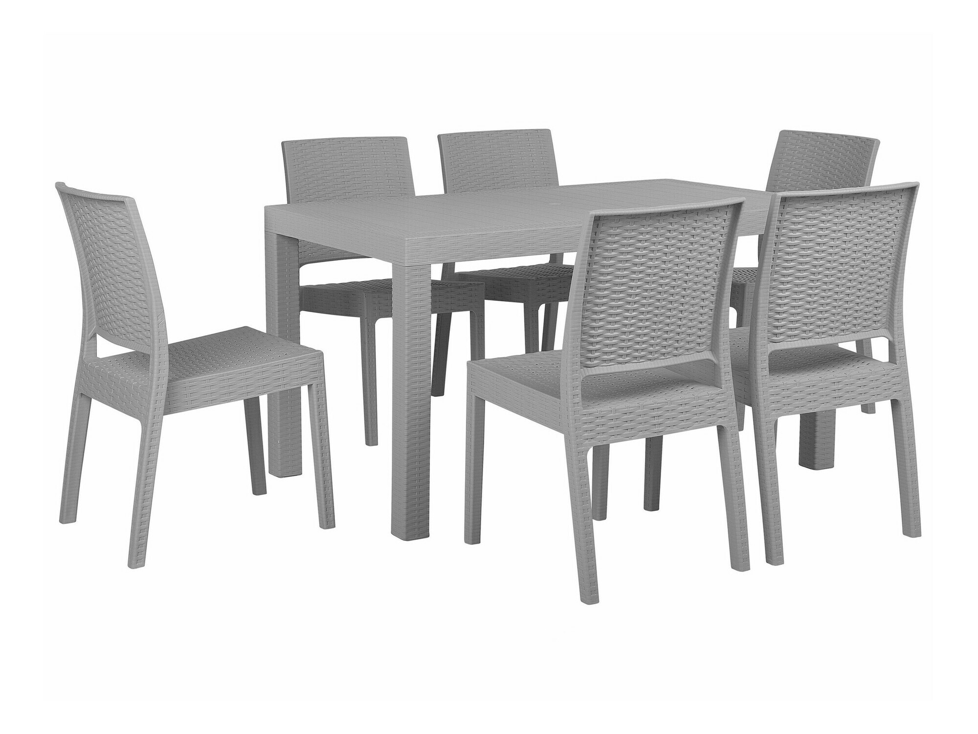 Stalo ir kėdžių komplektas Berwyn 2607 (Šviesi pilka)