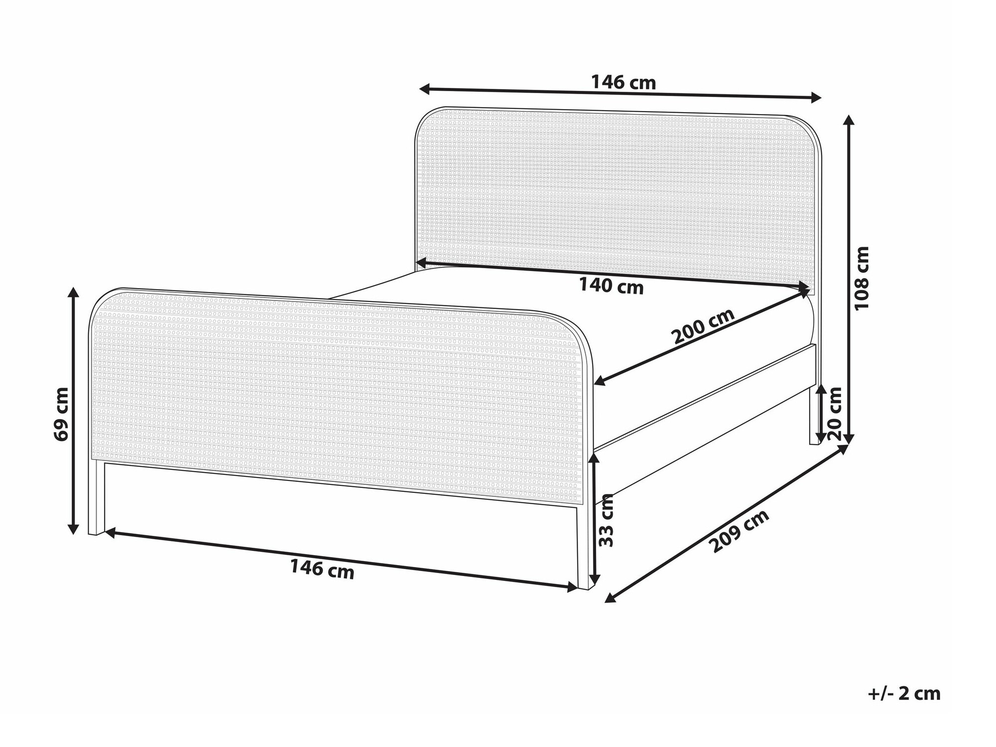 Lova Berwyn 2613 (Juoda)