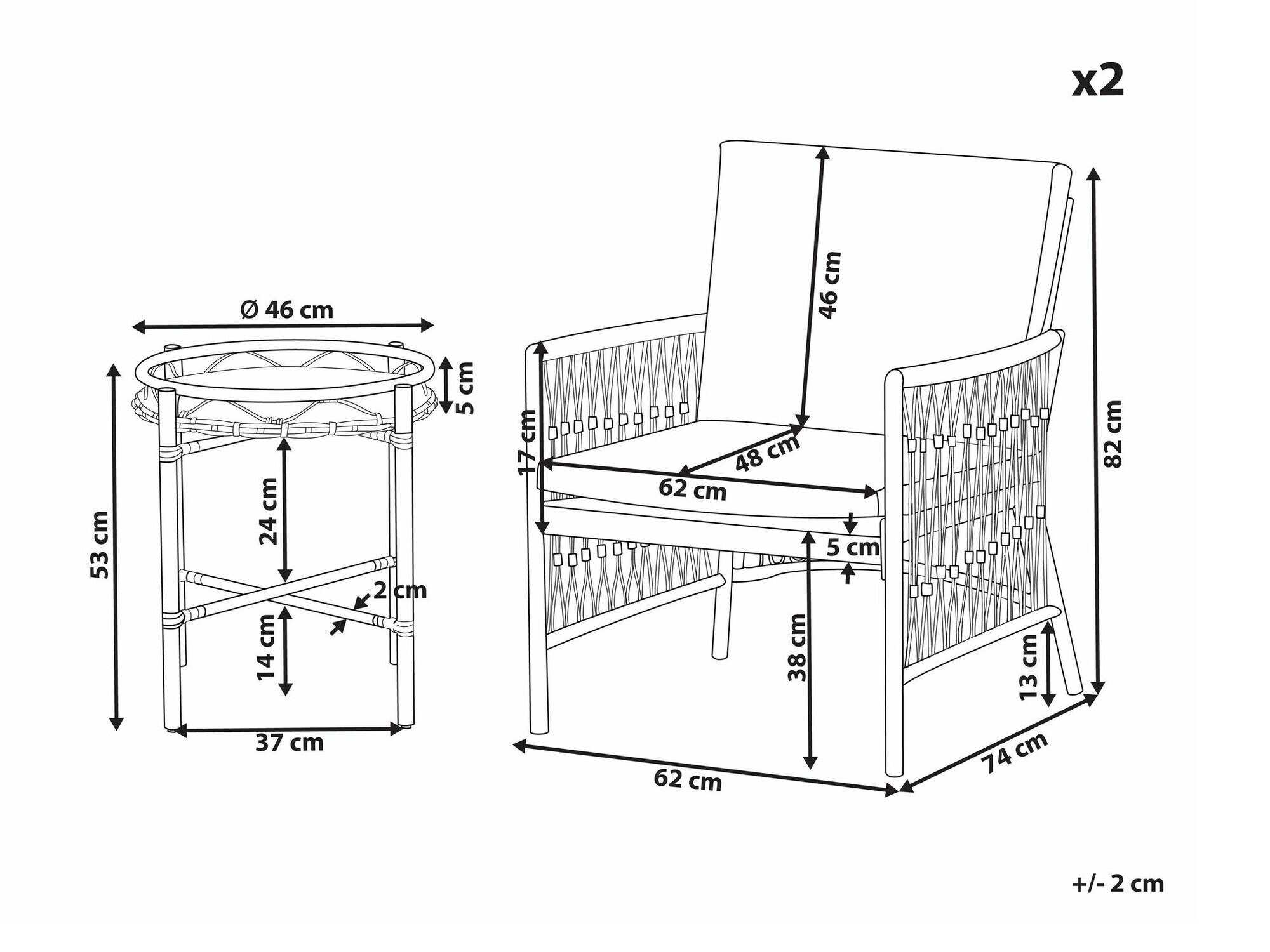 Balkono komplektas Berwyn 2625