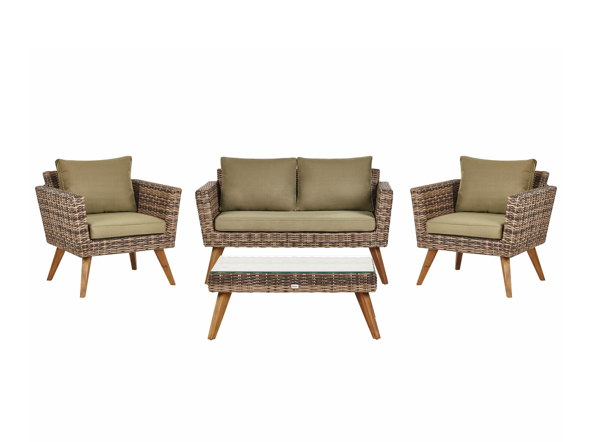 Lauko baldų komplektas Berwyn 2626 (Ruda + Šviesus alyvmedis)