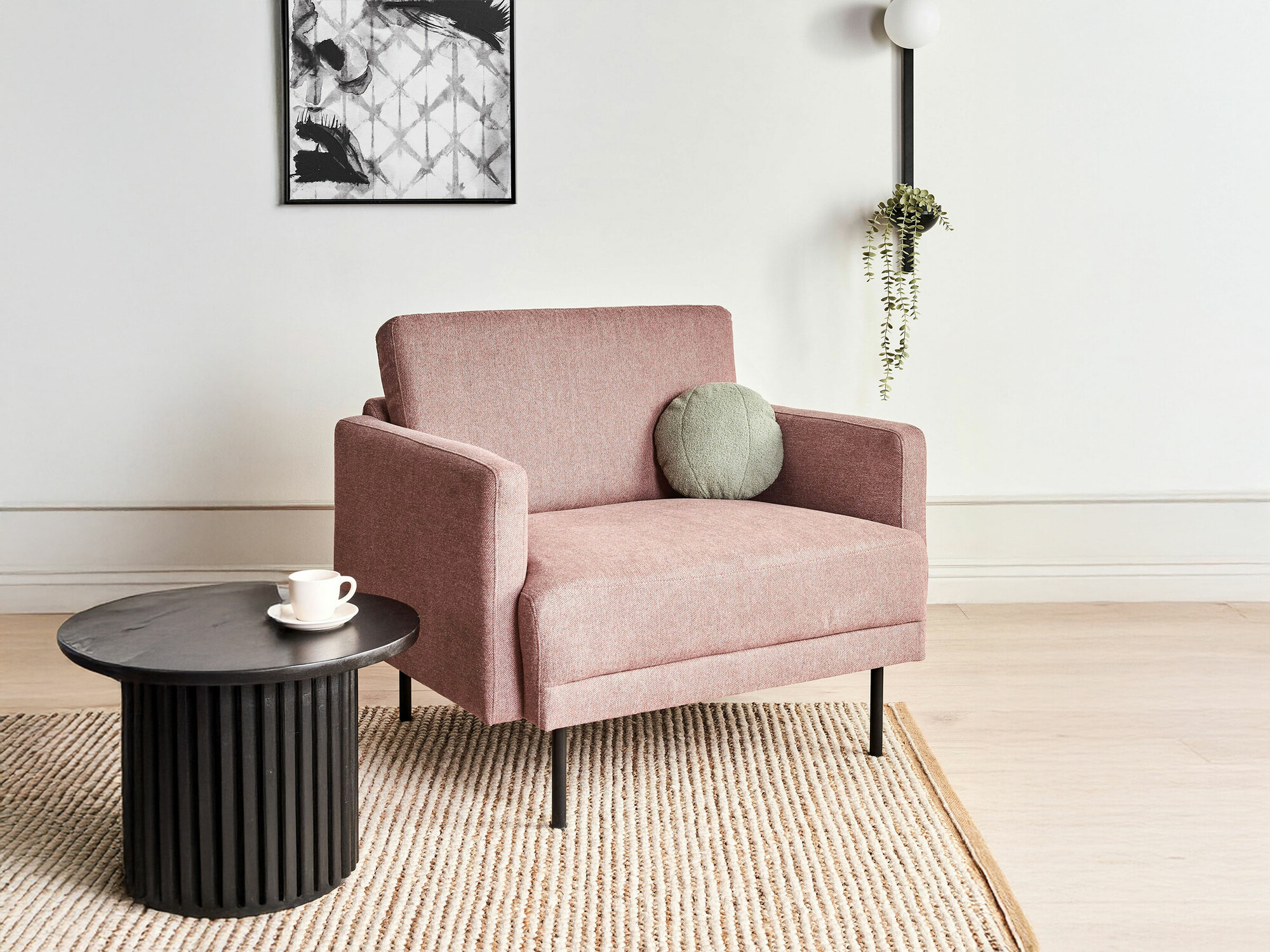 Fotelis Salmono 102 (Dusty rožinė)