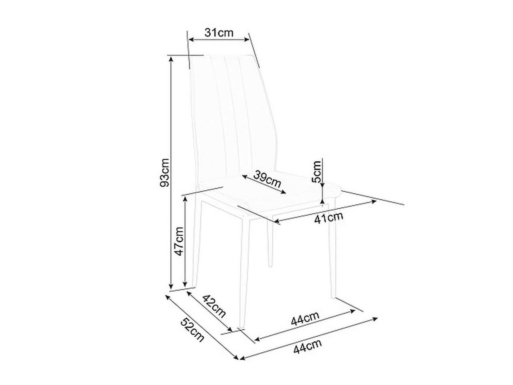 Kėdė Detroit 738 (Juoda)