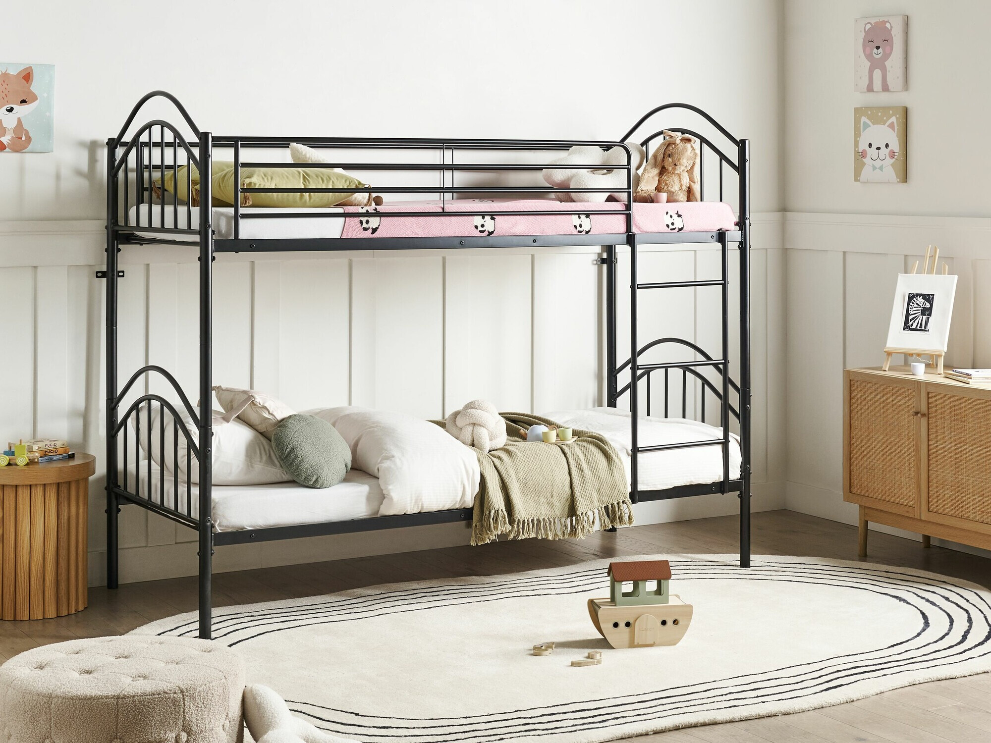 Dviaukštė lova Berwyn 2634 (Juoda)