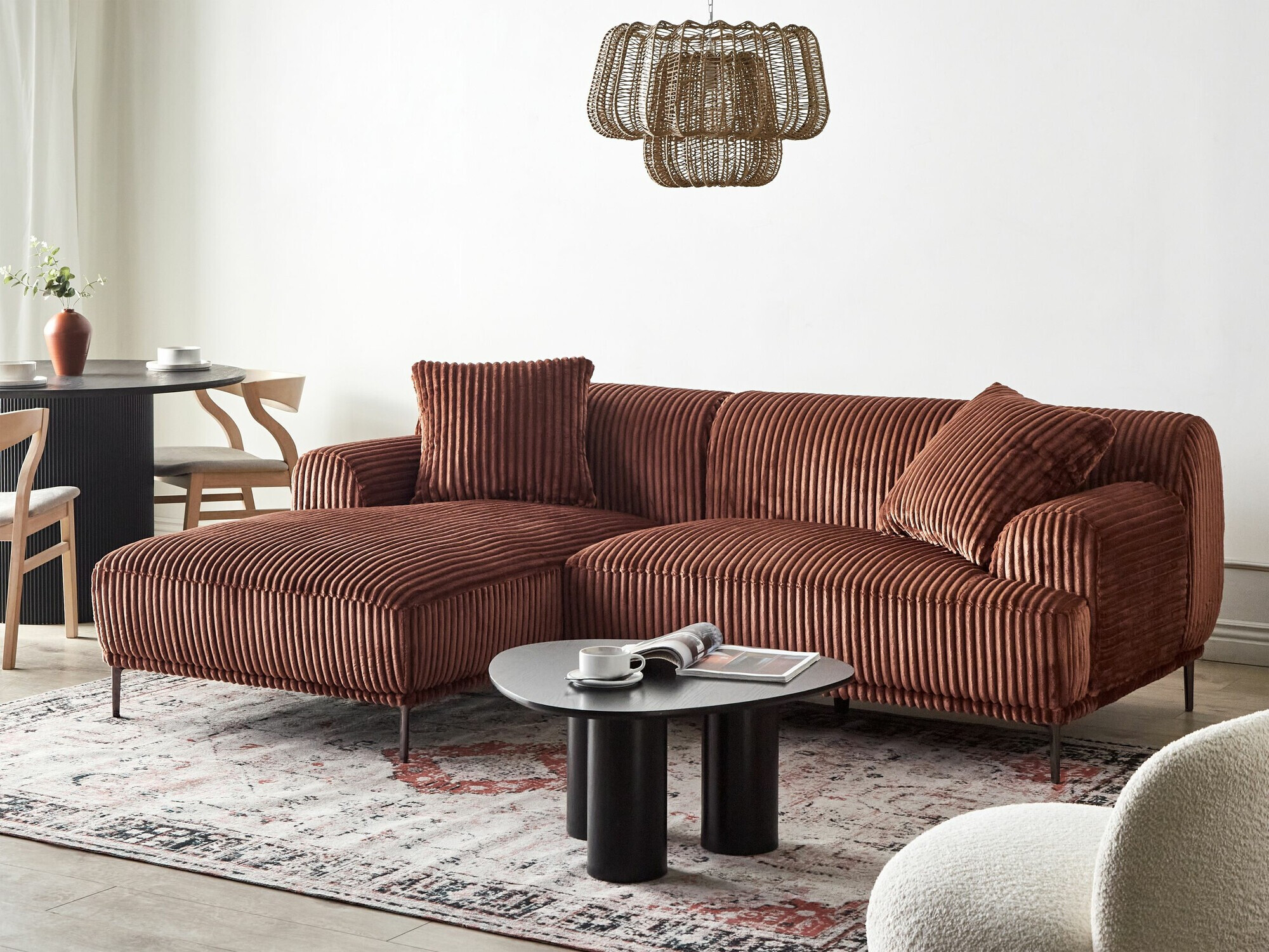 Minkštas kampas Berwyn 2640 (Ruda)