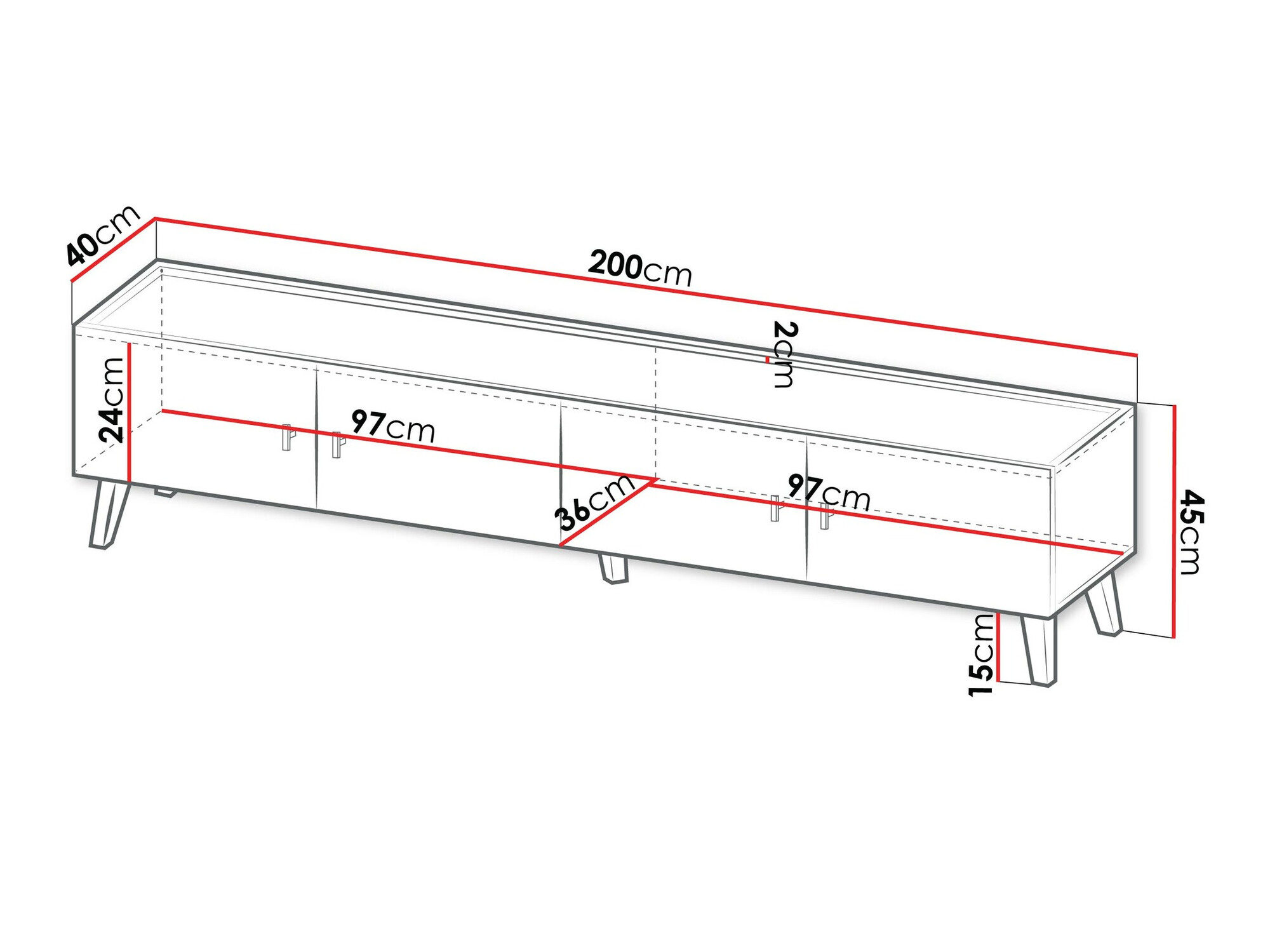 TV staliukas Comfivo Hedera I