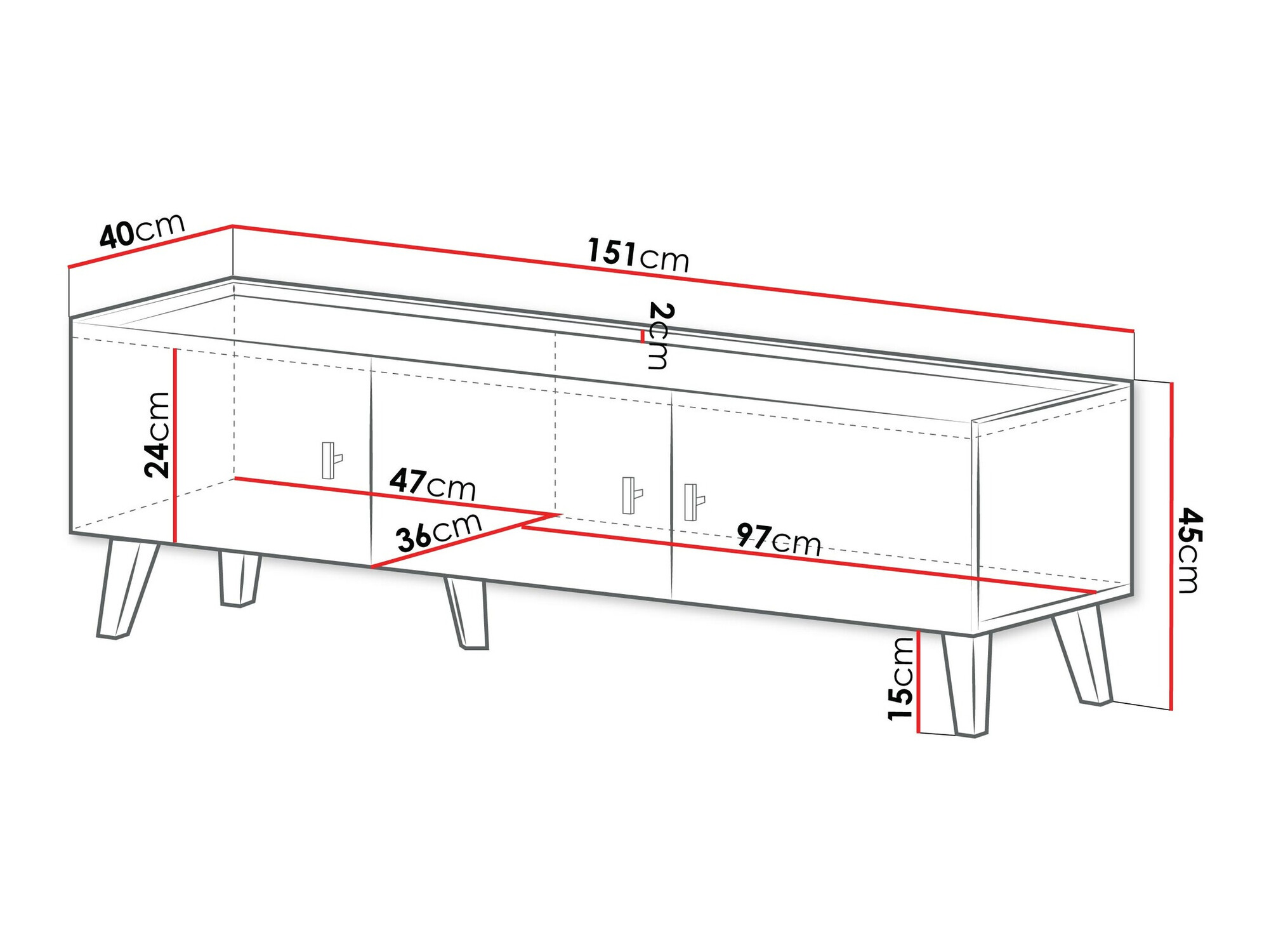 TV staliukas Comfivo Hedera