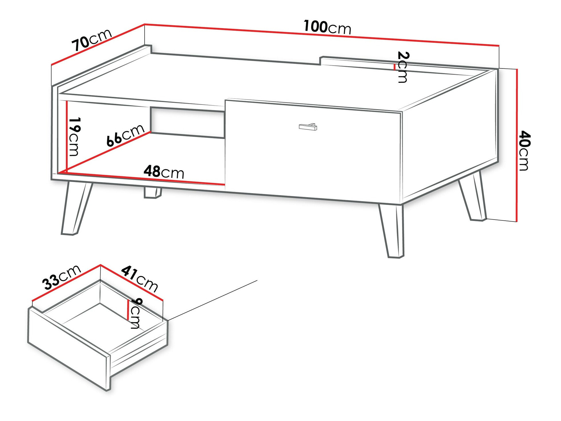Žurnalinis staliukas Comfivo Hedera