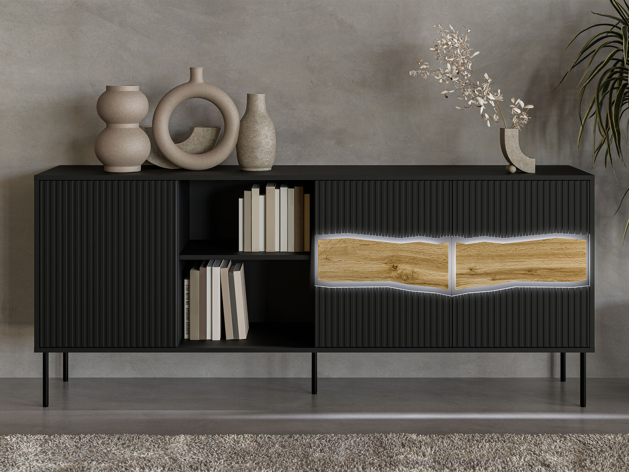 Spintelė Monevare 101 (Juoda + Votan ąžuolas)