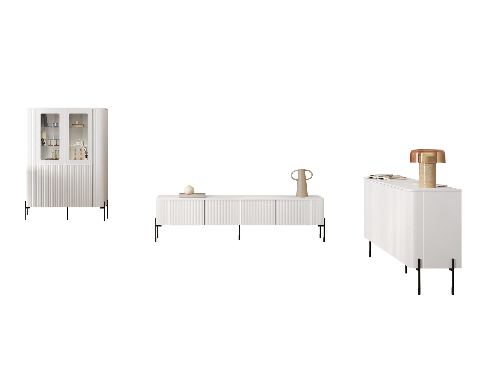 Svetainės komplektas Nobilitas (Balta)