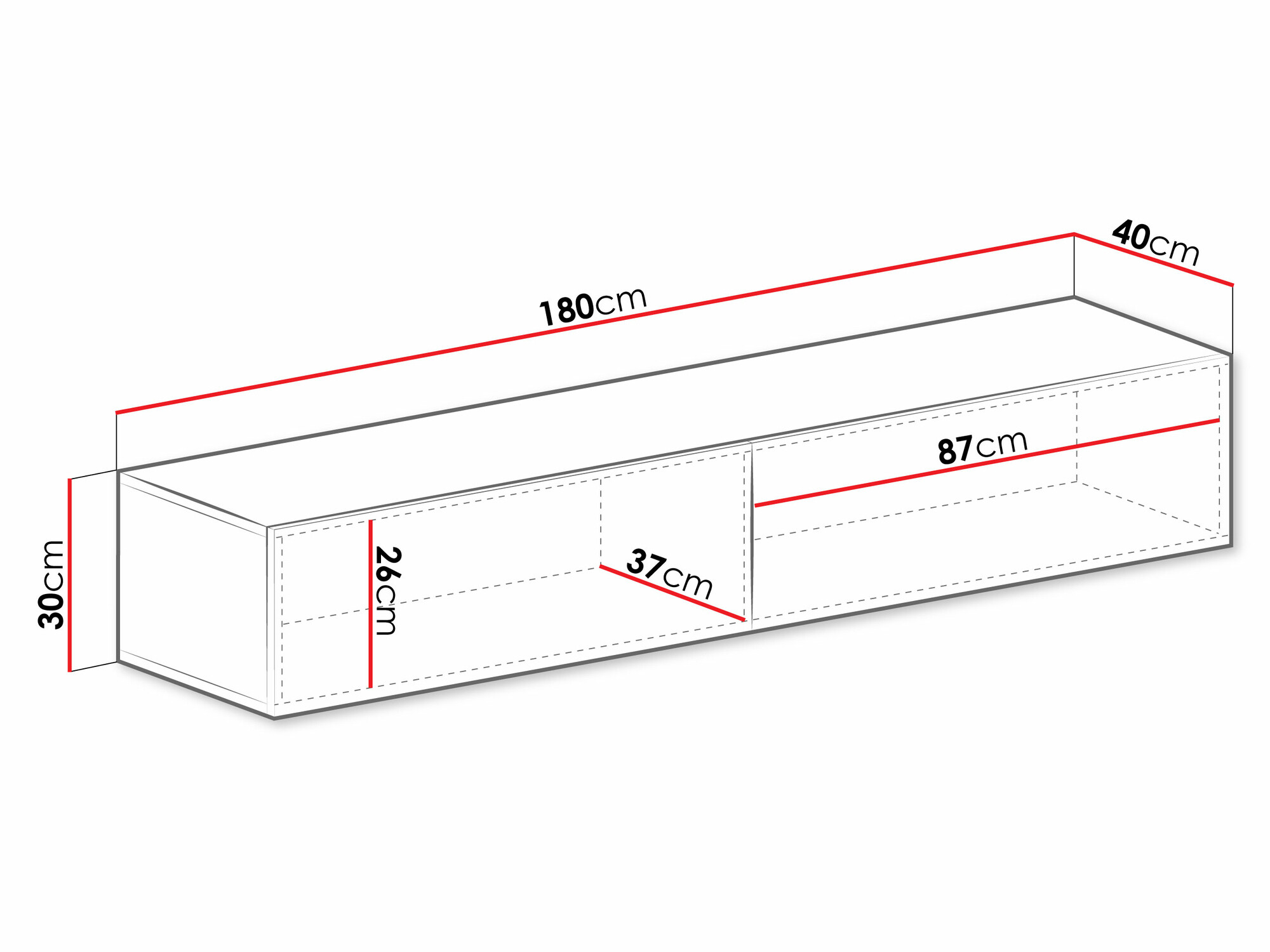 TV staliukas Venenou 123 (Pilka + Blizgus pilkas)